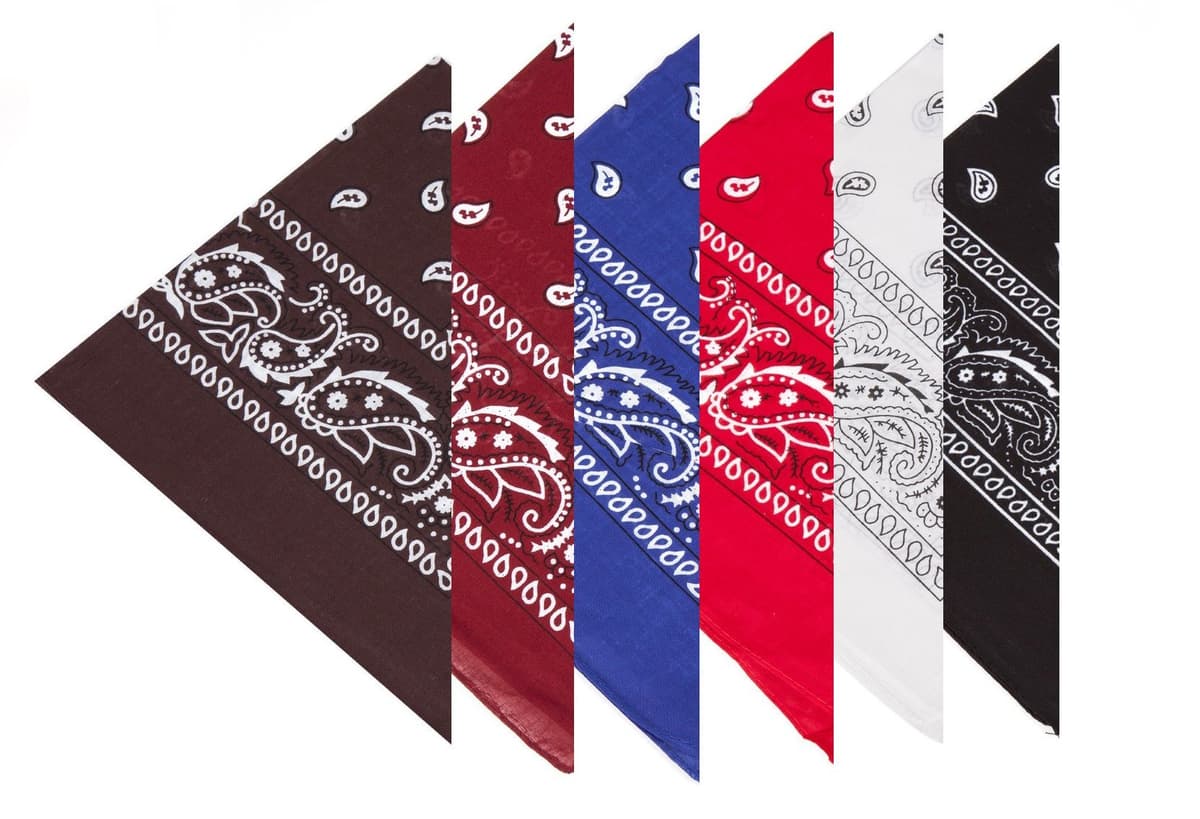 Boolavard 100% Cotton 1pcs, 6pcs or 12pcs Pack Bandanas with Original Paisley Pattern Colour of Choice Headwear/Hair — view 11