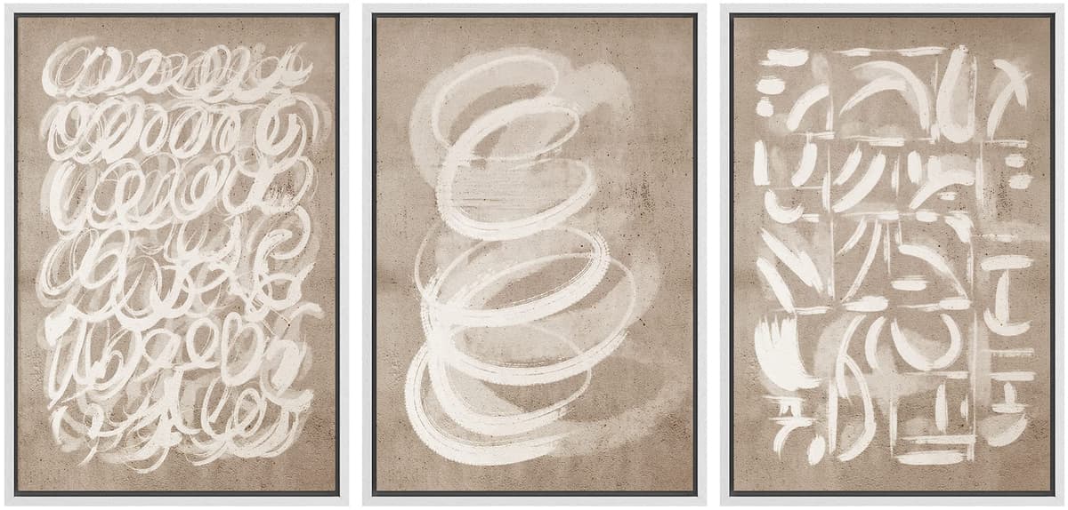 SIGNWIN Framed Canvas Print Wall Art Set Coastal Serenity Abstract Seaside Illustrations Modern Art Decorative Rustic Calm/Zen for Living Room, Bedroom, Office - 24"x36"x3 Natural — view 50