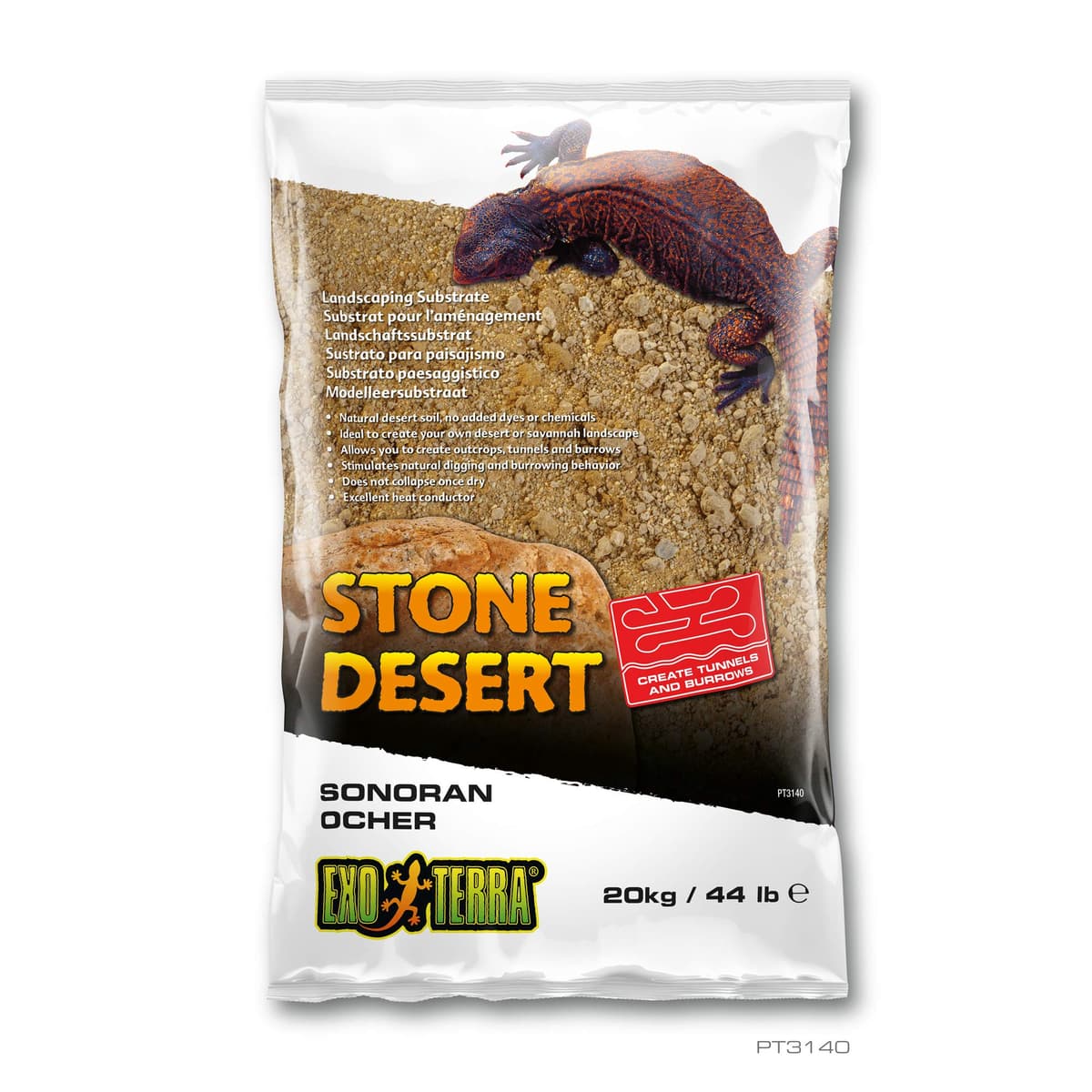 Exo Terra Stone Desert Substrate - Outback Red Stone - 10 kg (22 lbs) — view 3