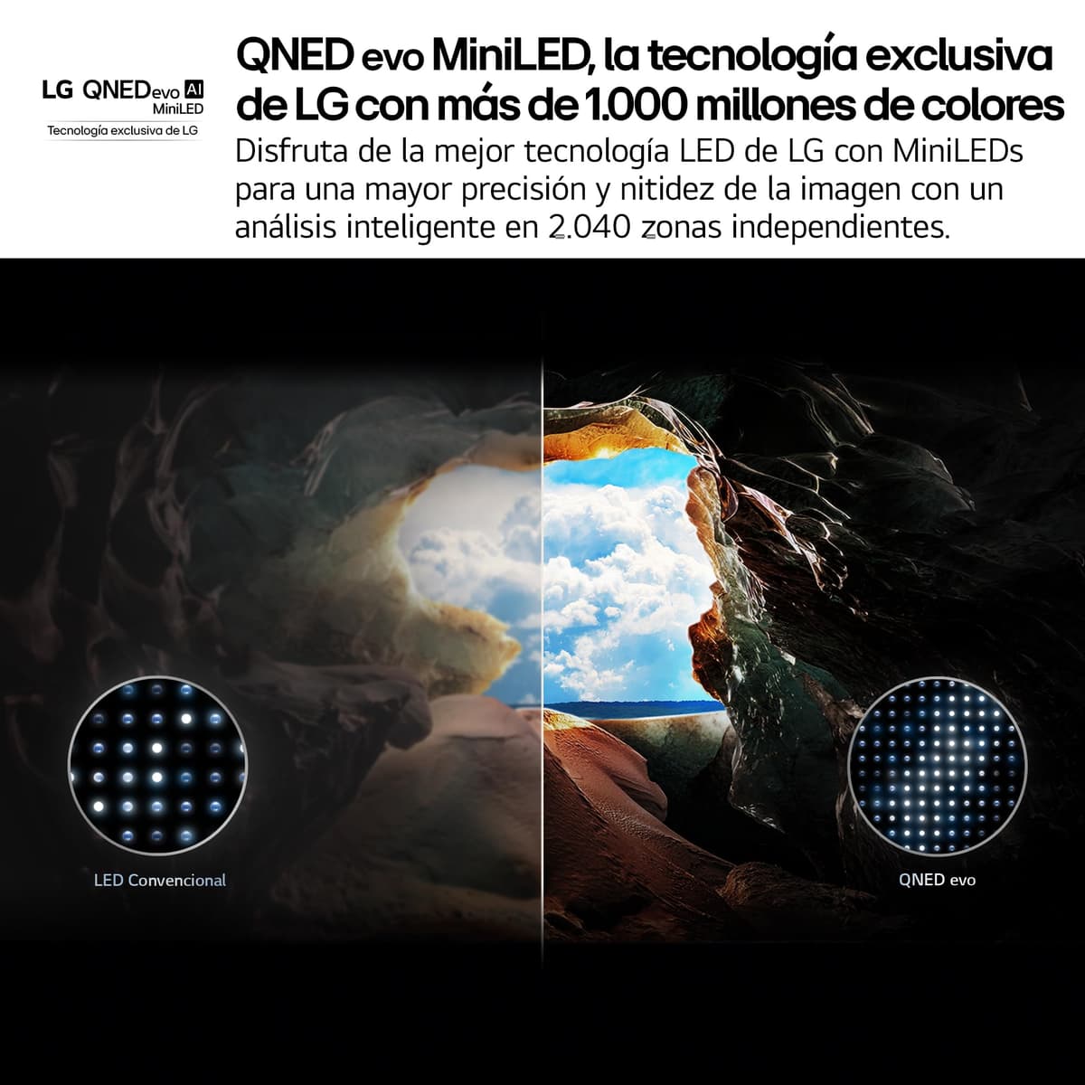 LG 55QNED85A6C - TV 55", 4K QNED EVO, Smart TV, WebOS 25, Procesador Potente e Inteligente, MiniLED AI, Super Upscaling, Dolby Vision y Dilgital Plus, Alexa/Google Assistant, Negro — view 4