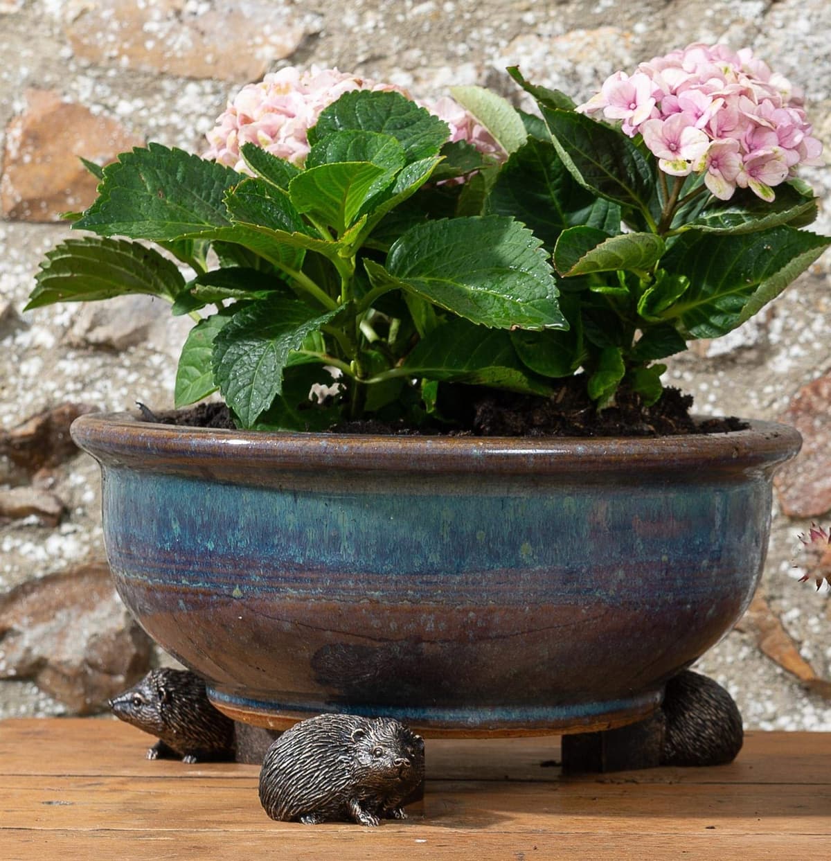 Potty Feet Hedgehog Figures Plant Pot Feet - Planter Support - Handmade Decorative Ornaments - 3pcs
