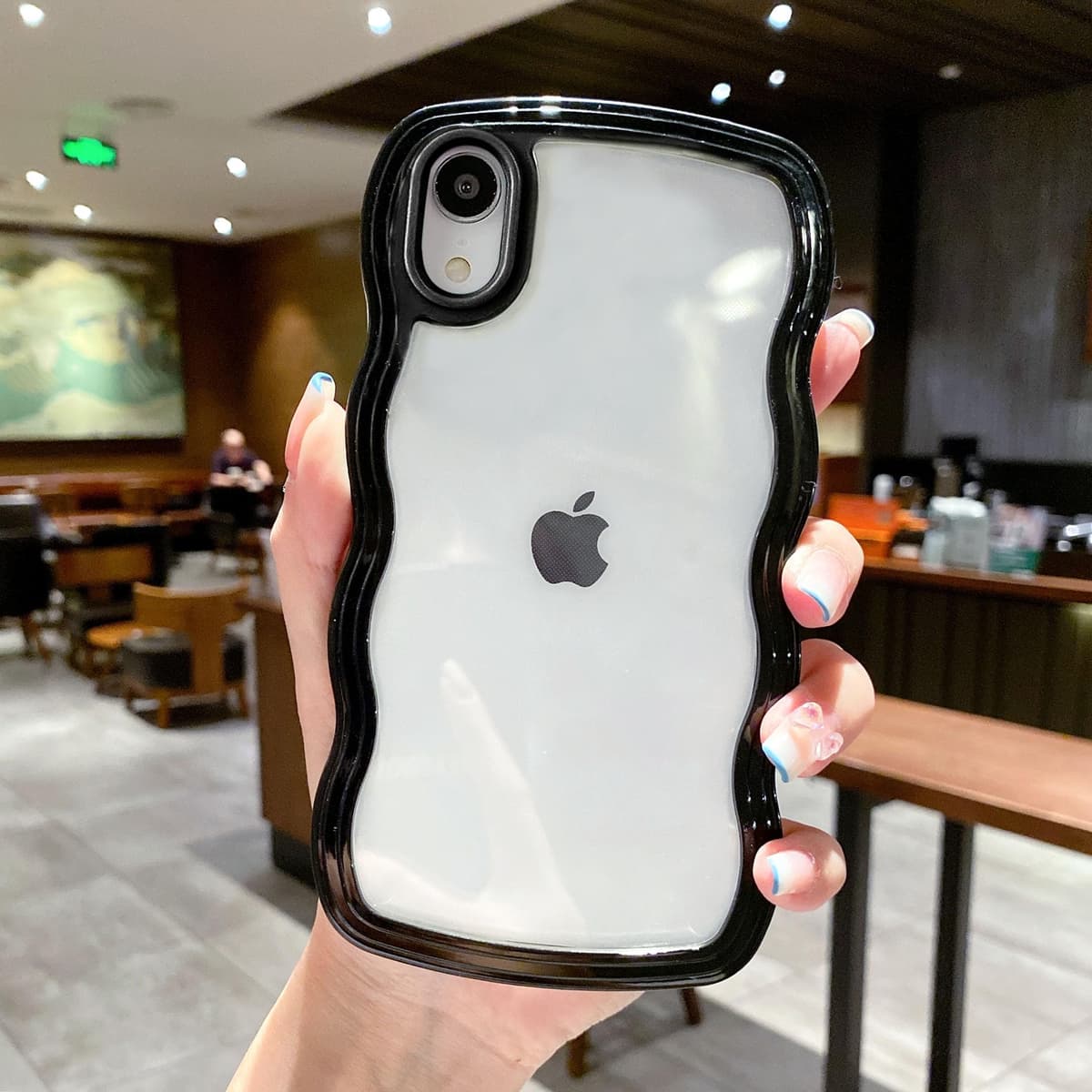 QLTYPRI Compatible with iPhone 11 Case, Cute Curly Wave Frame Clear Case for Girls Women, Transparent Soft Silicone TPU Bumper Shockproof Protective Phone Cover for iPhone 11 - Purple — view 33