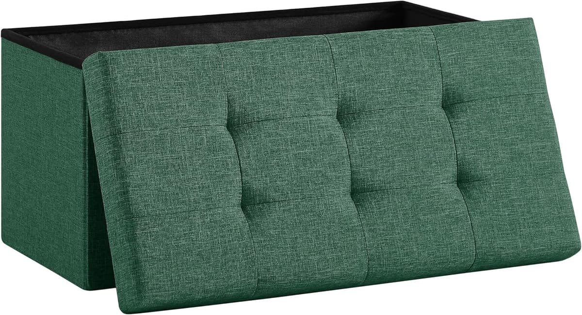 Madera Nieve Banco con Almacenamiento, Banco Acolchado, Taburete, baúl con Capacidad de Carga de hasta 300 kg (Beige, 76x38) — view 7