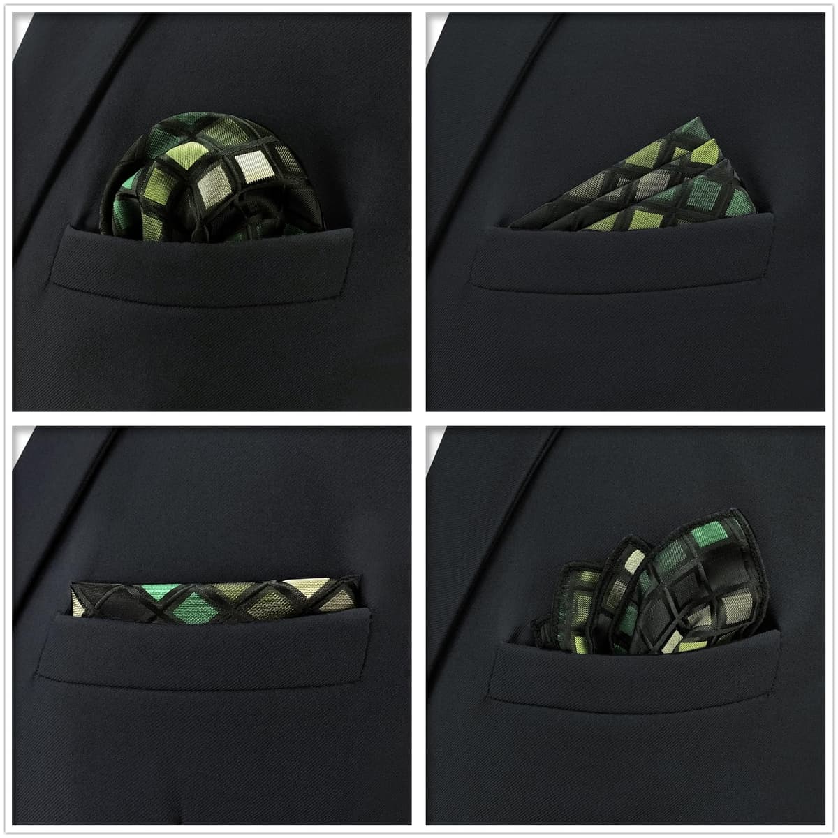 S&W SHLAX&WING 5 Pieces Pañuelo De Bolsillo Para Hombre Handkerchiefs Set para chaqueta de traje — view 5