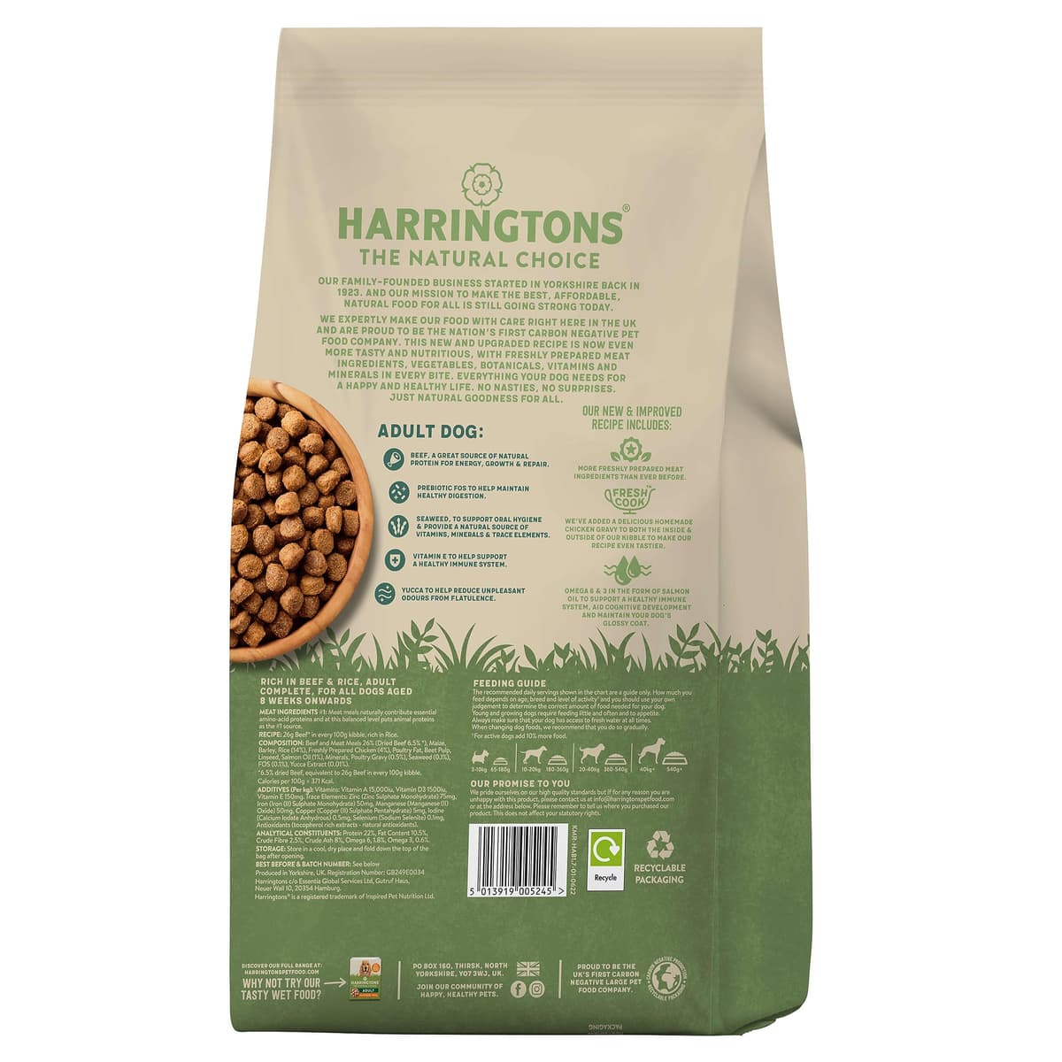 Harringtons Dog Beef 1.7kg (Pack of 4) — view 3