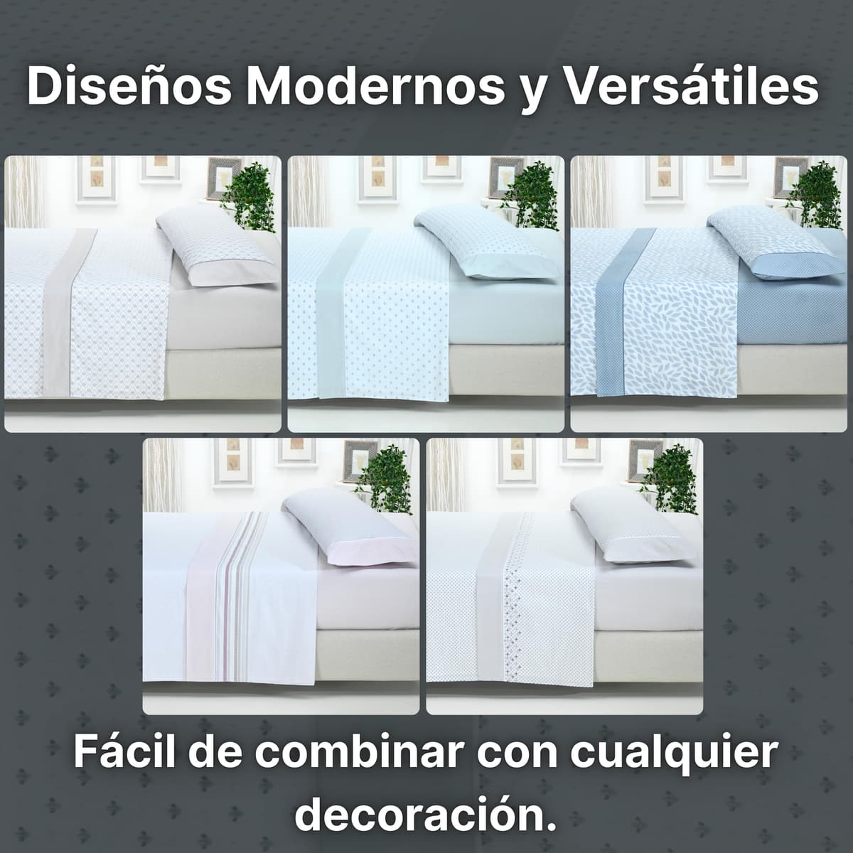 Sábanas 135x190 - Juego de Sábanas 3 Piezas - Algodón y Poliéster - Sábana Bajera Ajustable hasta 30 cm, Encimera y Funda Almohada - Ropa de Cama Estampada Suave y Transpirable (Lira Verde) — view 4