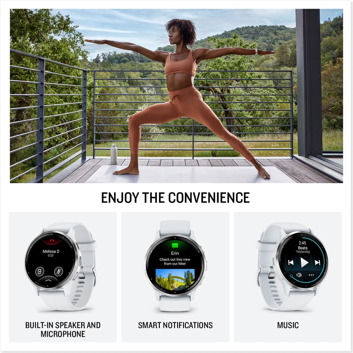 Garmin Venu 3S GPS Smartwatch, 41 mm, AMOLED, French Grey — view 4