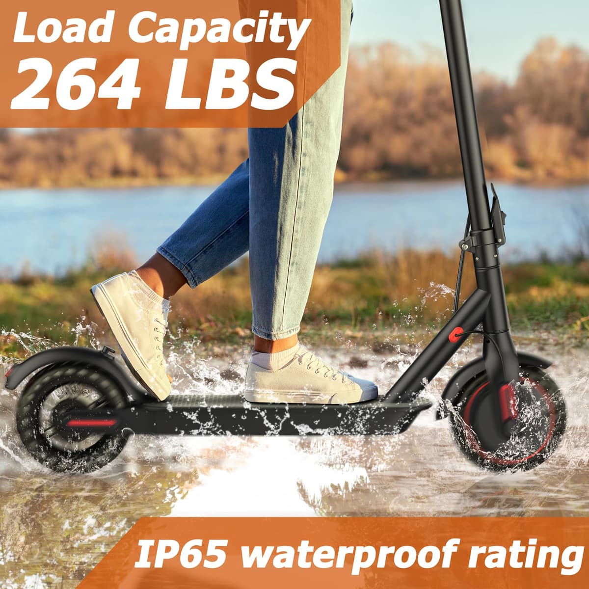 Qlaway 8.5/10" Electric Scooter for Adults 350W Motor Top Speed 25/30/35 KM, Trotinette Electrique Up to 25-35 KM Range, Bearing 265 LBS — view 7