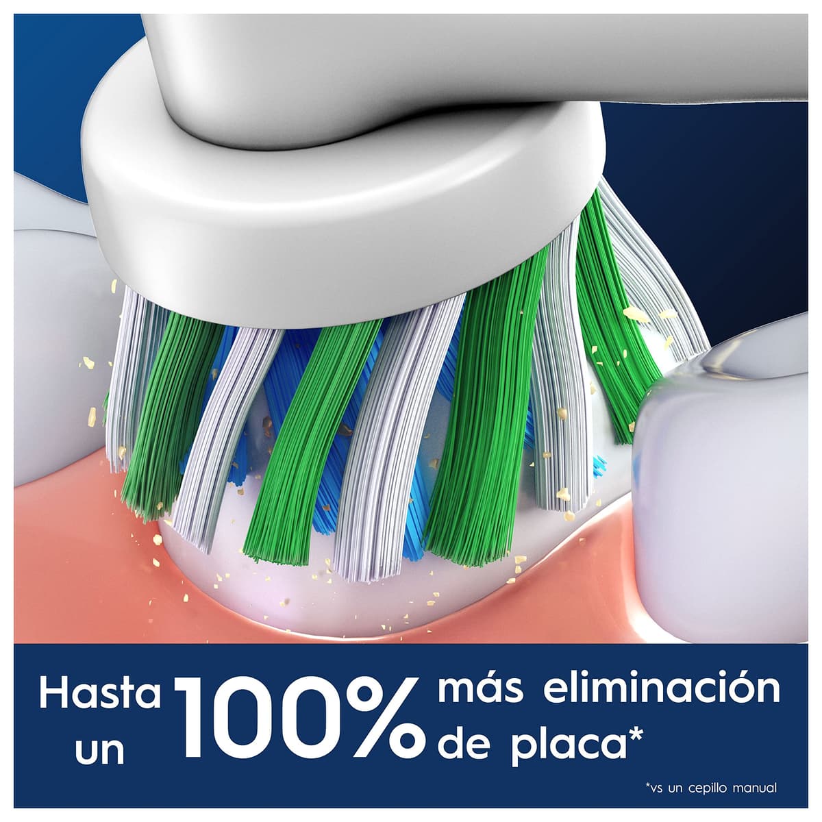 Oral-B Pro CrossAction Cabezales De Recambio ORIGINALES para Cepillo de Dientes Eléctrico Oral B Pro, Pack de 10 Recambios Con Indicador De Uso, Blanco — view 3