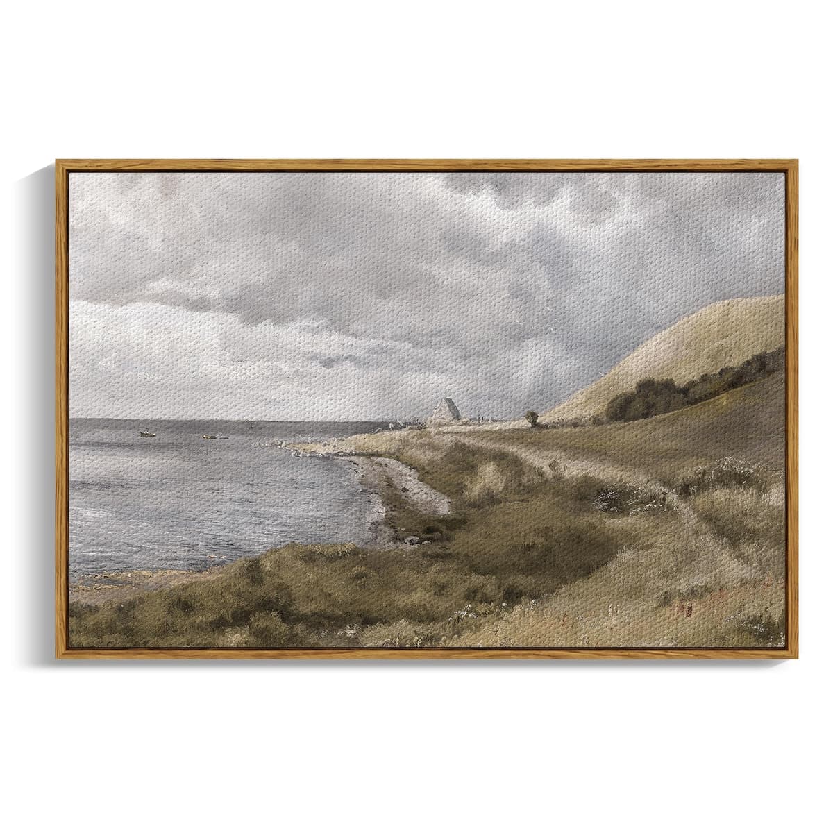 InSimSea Framed Canvas Wall Art, Meadow with Flowers Painting, Landscape for Living Room, Bedroom, Home, Bathroom Decor, 8x10 — view 247