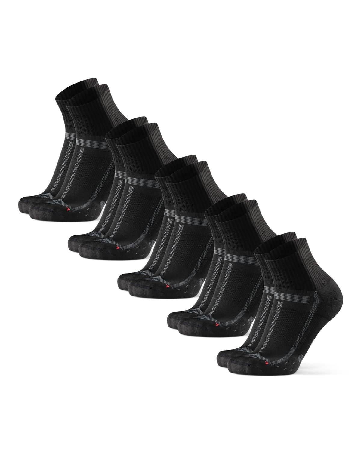 DANISH ENDURANCE Cushioned Running Socks for Long Distances, Anti-Blister & Sweat Wicking, Quarter Length, for Men & Women, Unisex, 3 or 5 Pack — view 8