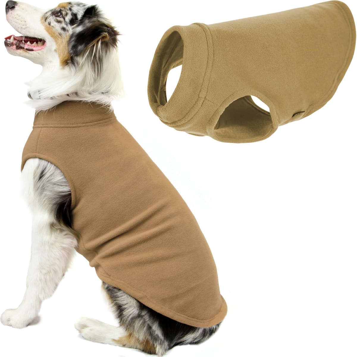 Gooby Stretch Fleece Pull Over Cold Weather Dog Vest, 2X-Large, Black — view 10