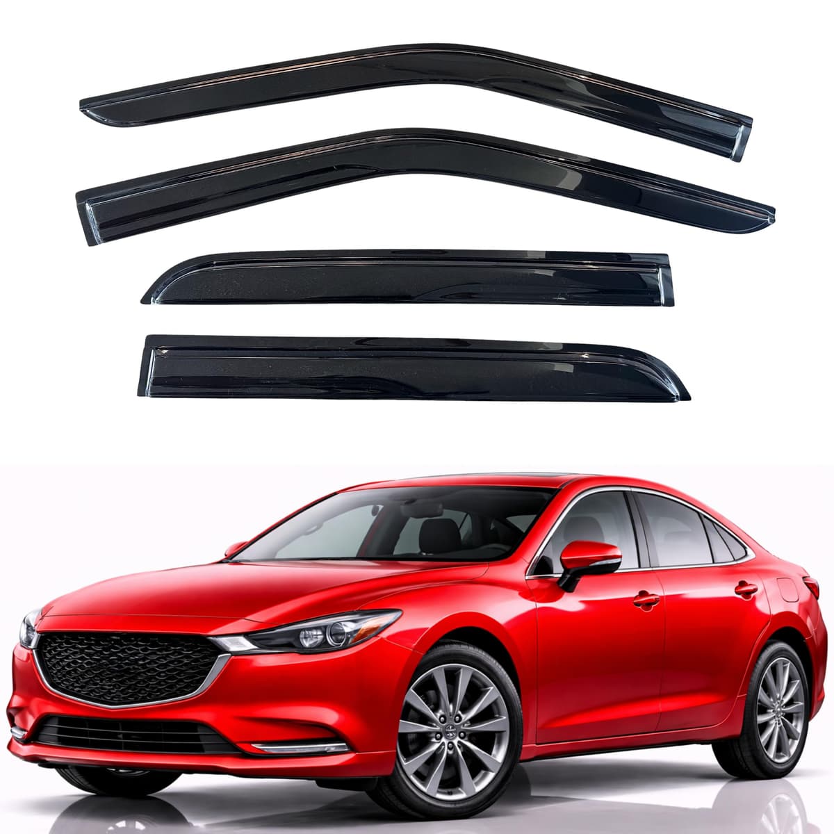 KPY Rain Guards Fit for 2006-2013 Lexus IS250 IS350, Out-Channel Window Visors Vent Wind Deflectors 4PC, Car Accessories for 06-13 Lexus is Series — view 119