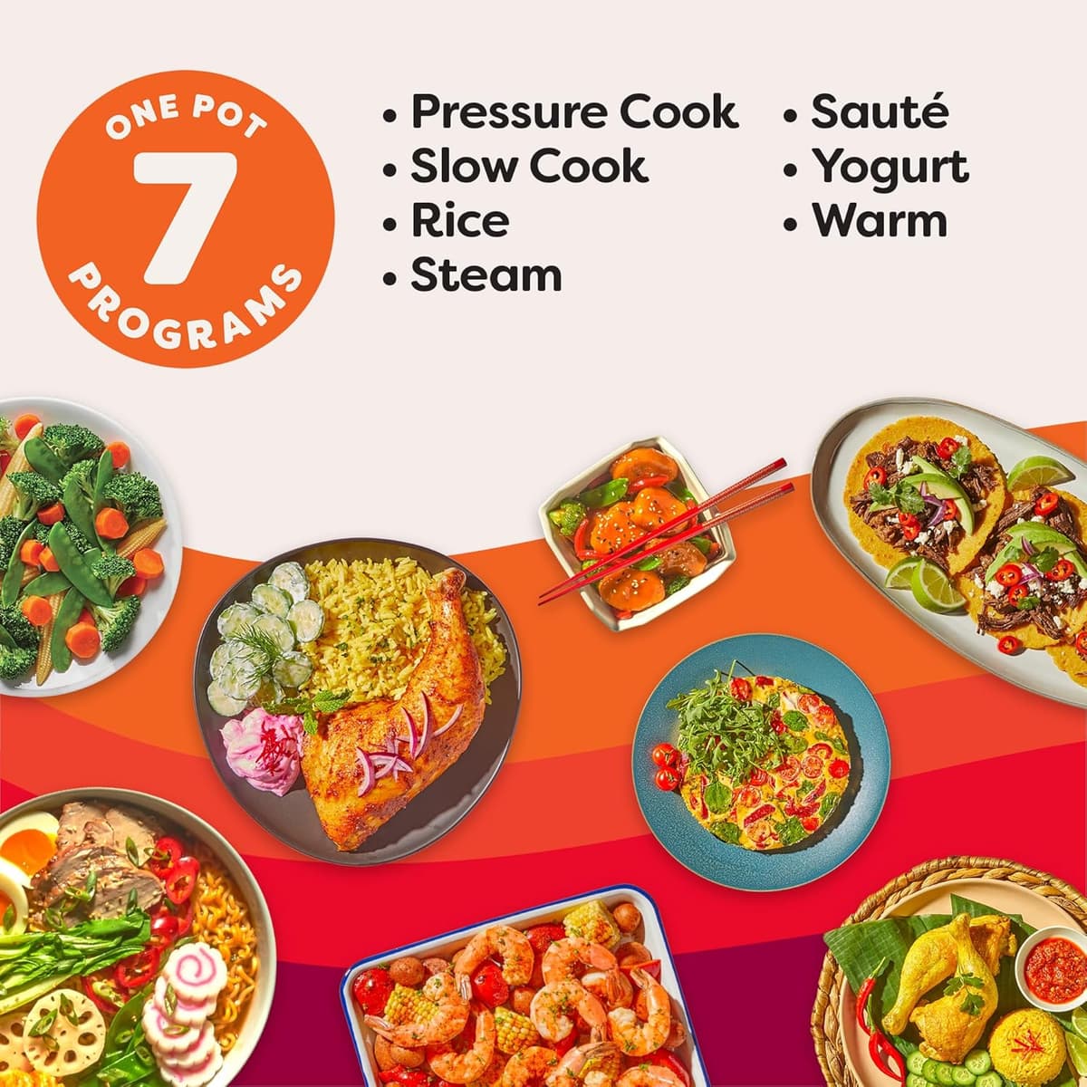 Instant Pot Duo 7-in-1 Electric Pressure Cooker, Slow Cooker, Rice Cooker, Steamer, Saute, Yogurt Maker, Warmer & Sterilizer, Includes App With Over 800 Recipes, Stainless Steel, 6 Quart 6 Quarts Instant Pot — view 2