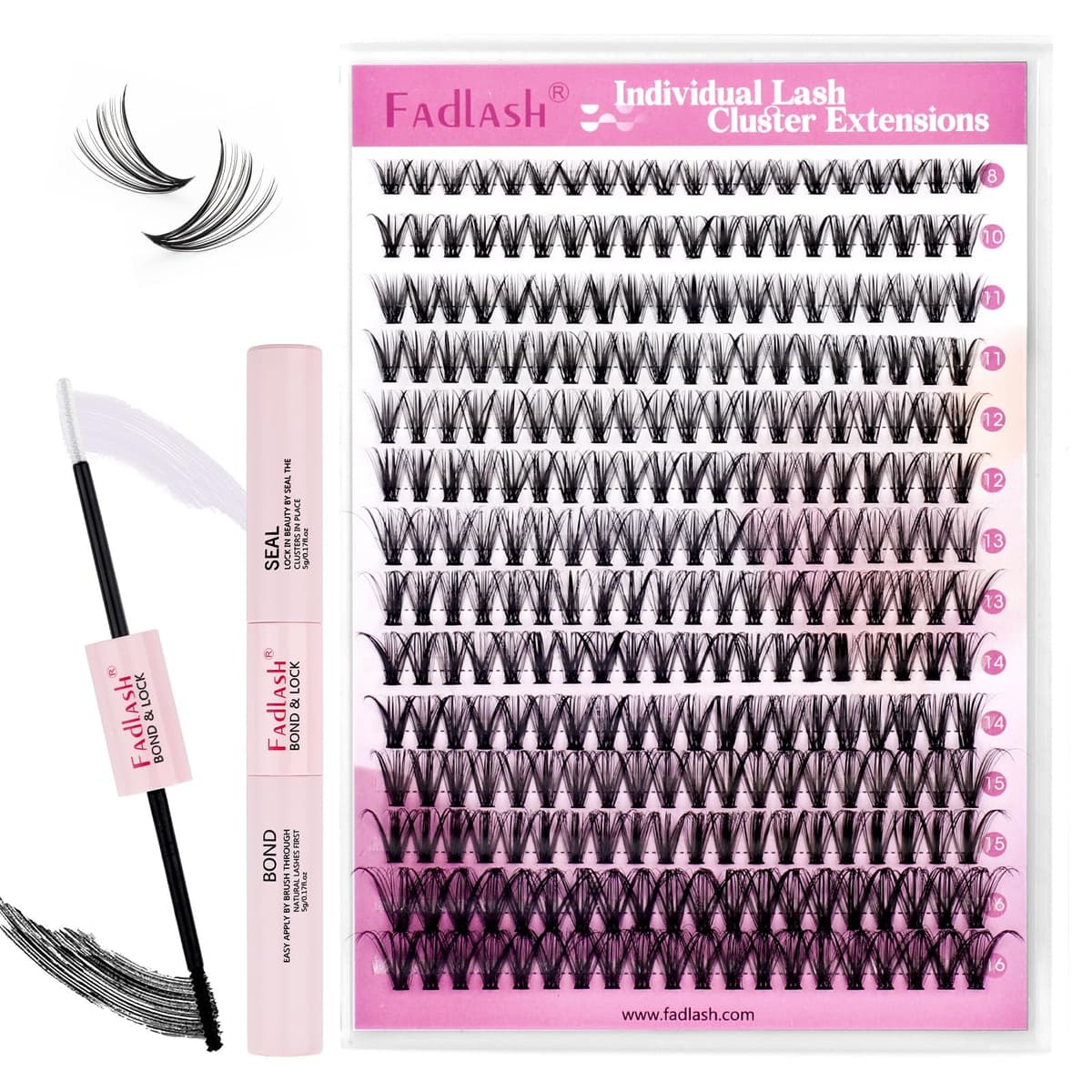FADLASH Lash 120pcs 0.07mm D Curl 8-16mm 40D Mixed Trays Customizable DIY Eyelash Extensions for Beginners — view 35