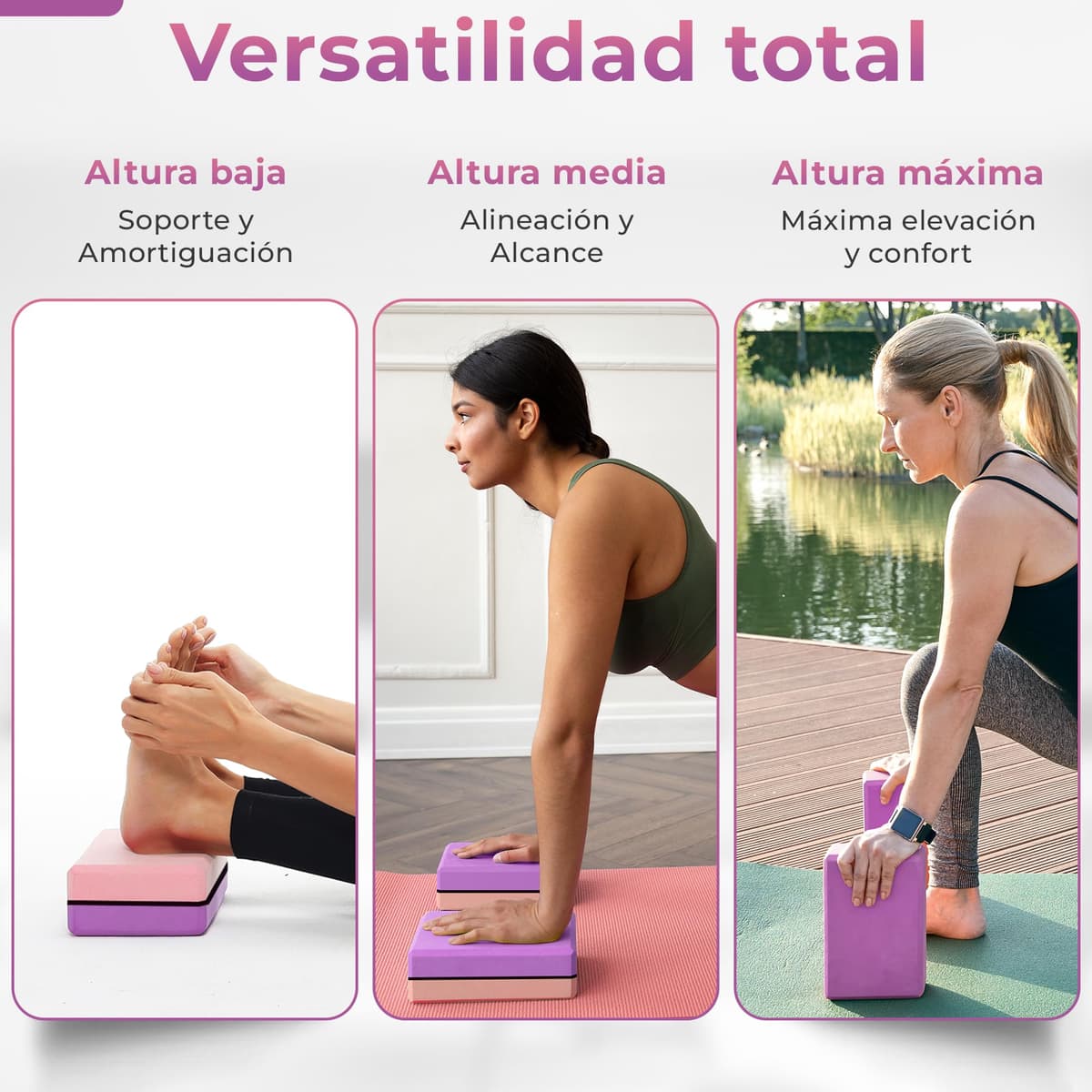 MOLIMILL Bloque Yoga 2 Unidades Espuma EVA + Ebook Ejercicios Yoga con Ladrillo | Ladrillo Yoga Ideal Para Pilates, Yoga, Fitness y Gimnasio — view 5
