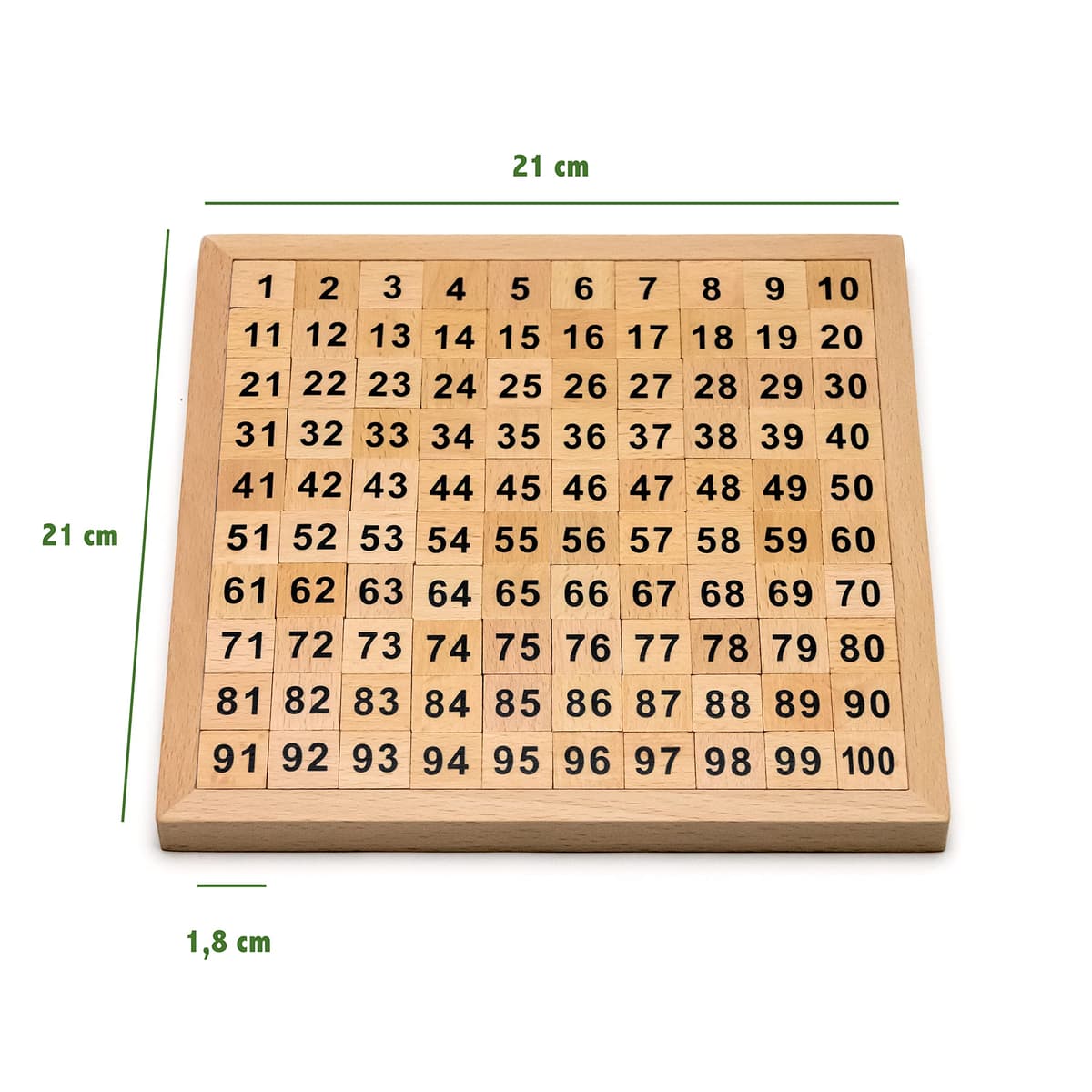 Puzzle matemático de Natureich Montessori Juguete de madera para aprender a contar, con campos numéricos y números, colorido/natural — view 8
