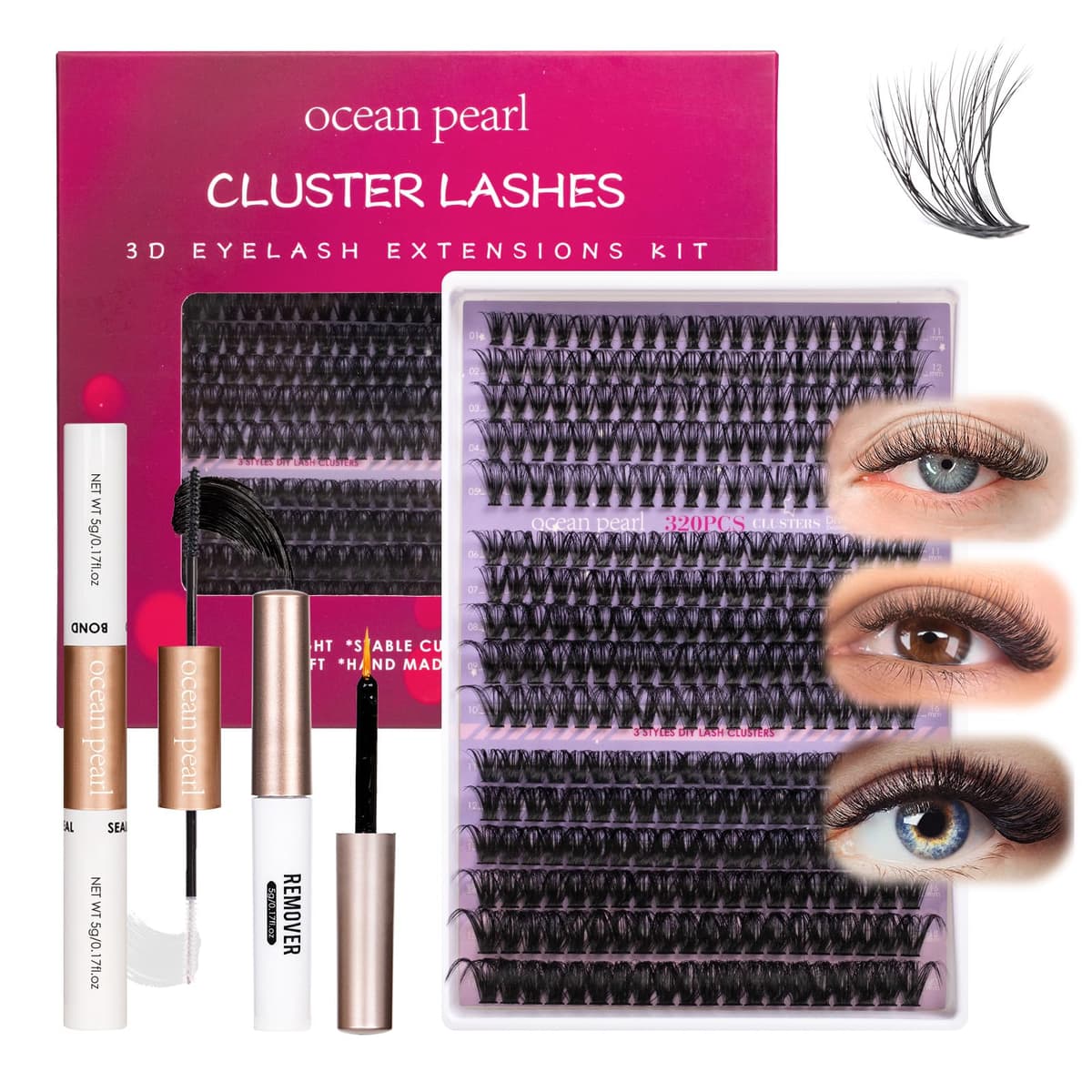 False Eyelashes Russian Strip Lashes D Curl 3D 10 Pairs Fake Lashes Natural False Eyelashe with Eyelash Glue Clear Adhesive Long Lasting Waterproof Multipack Eyelashes — view 10