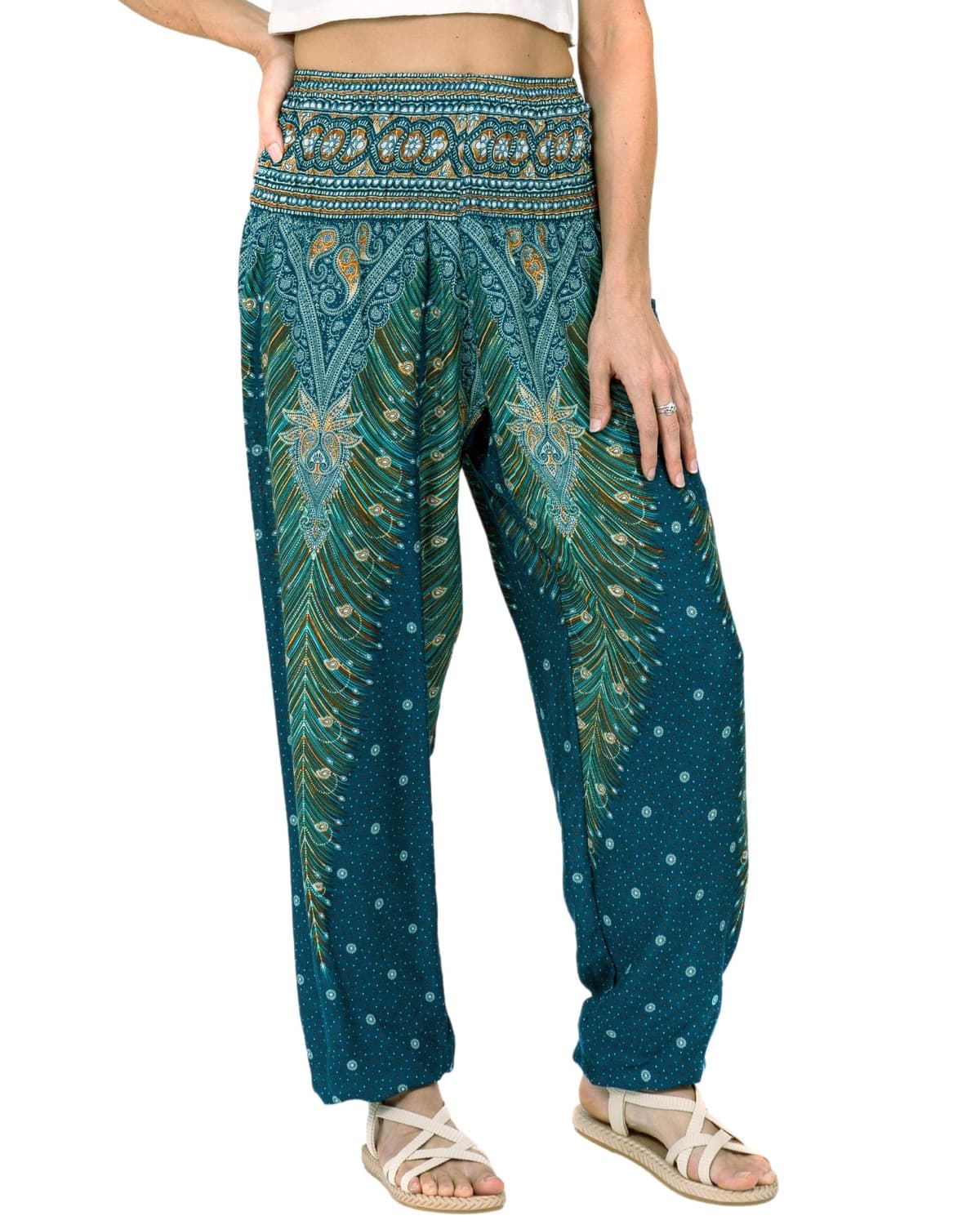 Lofbaz Harem Pants for Women Yoga Boho Hippie Clothing Womens Palazzo Bohemian Pajama Trousers Beach Indian Gypsy Genie Clothes — view 16