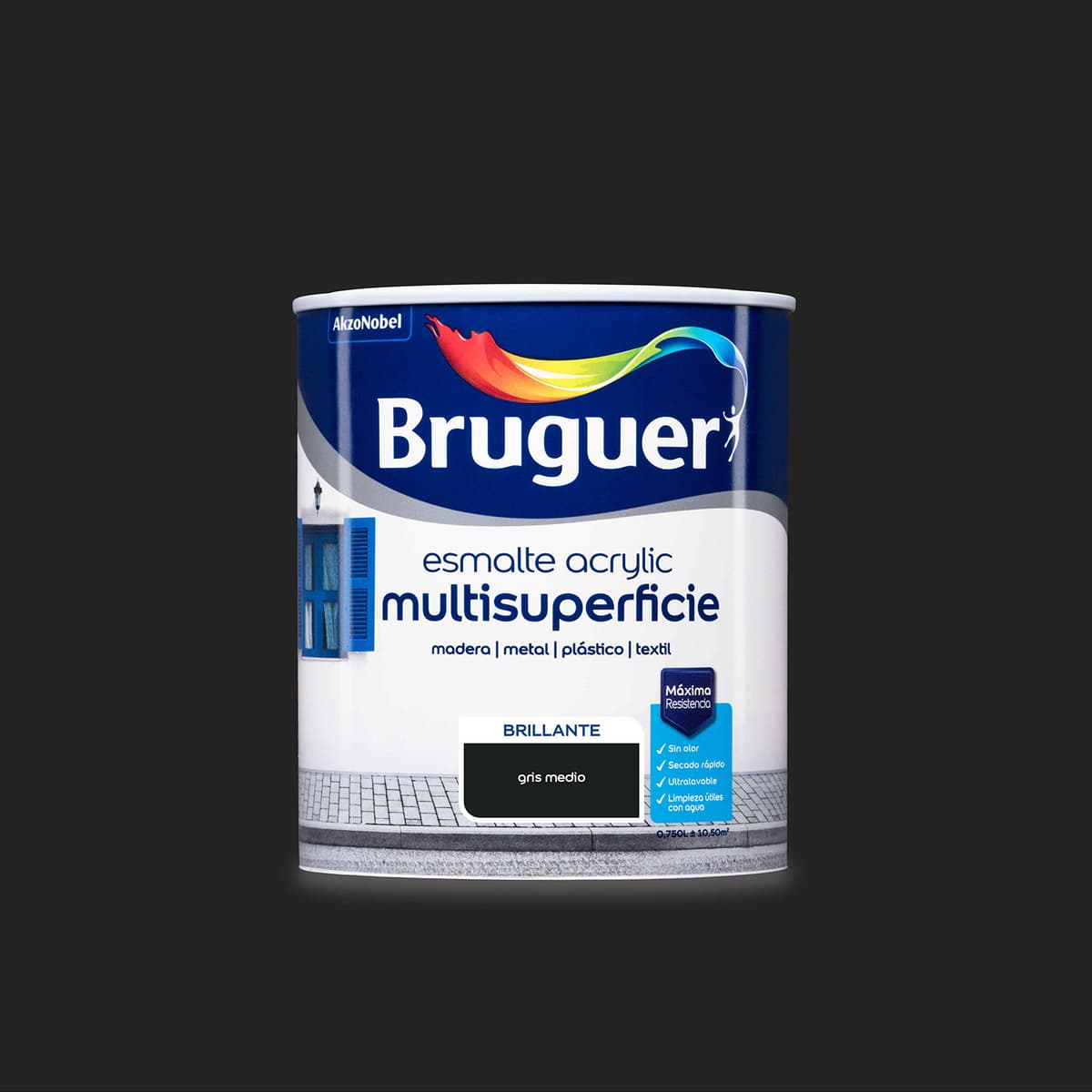 Bruguer Acrylic Multisuperficie Esmalte al agua Satinado - Pintura 750 mL, Blanco Permanente — view 14