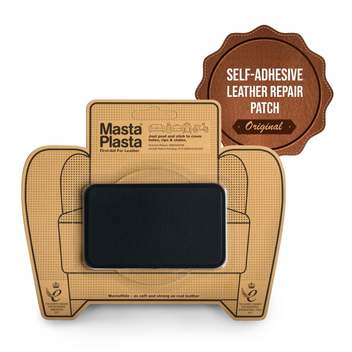 MastaPlasta Parche Autoadhesivo PREMIUM para Reparación Instantánea de Cuero y Otros Tejidos. MARFIL. 10cm x 6cm. Primeros Auxilios para sofás, Asientos de Coche, Bolsos, Chaquetas — view 18