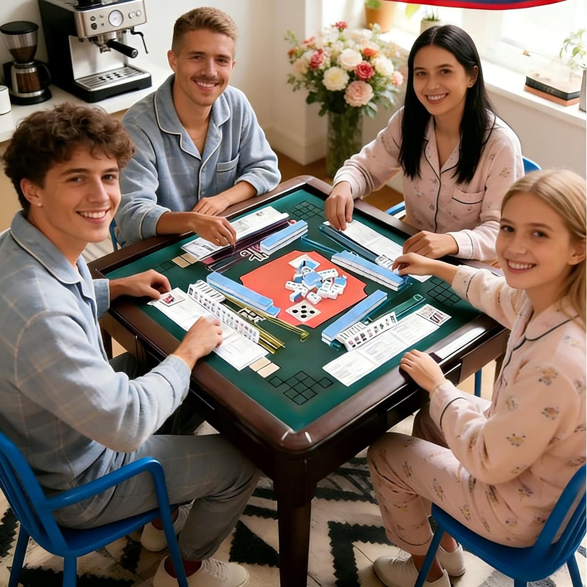 Mahjong Cards 2026 Red, 4 Pack American Mah Jongg Rule Card, Large Print Easy to Read, Jan 2026 Updated Revision, for Game Night Travel — view 5