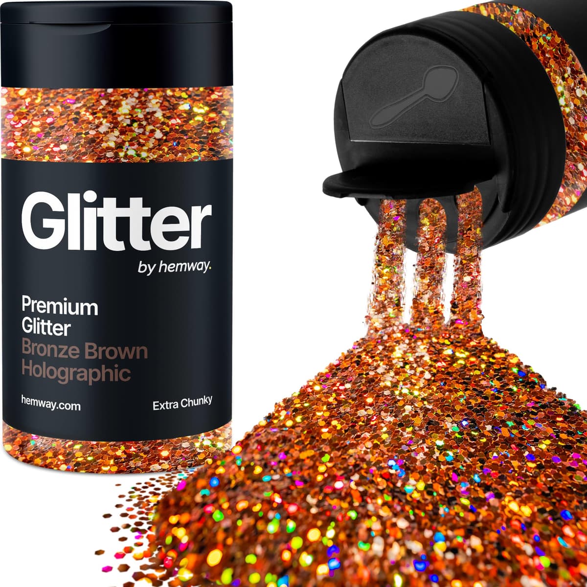 Light Rose Gold Glitter Shaker, 130g Ultrafine Glitter, Crafts 1/128" Metallic Flake Light Rose Gold Sequins, Resin & Epoxy Crafts, Decorating, Halloween, Christmas Nail, Face, Hemway — view 260