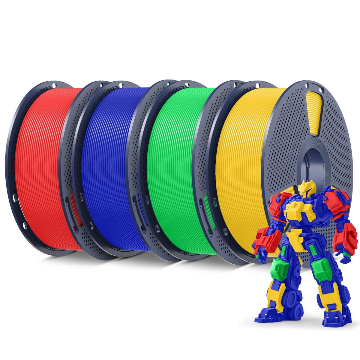 SUNLU Pack de 16 Colores Filamento PLA Plus, Filamento PLA+ Multicolor para Impresoras 3D 1.75mm, Embalado al Vacío Individualmente, 0.25kg/Bobina, Total 4kg, 16 Bobinas​ — view 46