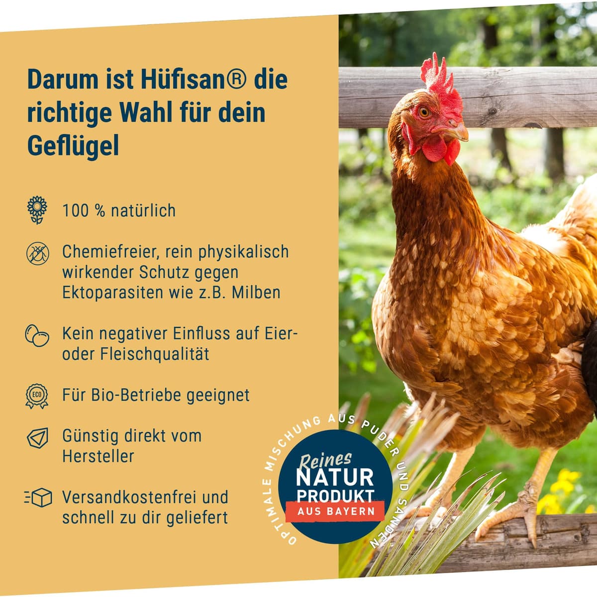 Schicker Mineral Hüfisan lecho Mineral para gallinero y baño de Polvo, Arena para gallinas y Aves, Polvo de Roca diabásica Natural, Reduce Humedad y olores, Reutilizable en Compost, Saco 25 kg — view 2