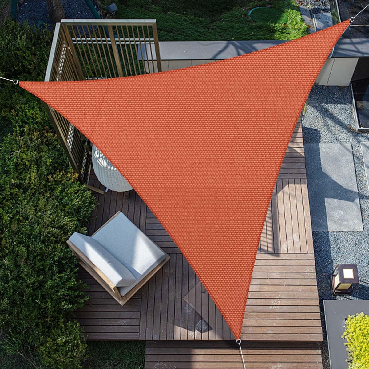 SUNNY GUARD Toldo Vela de Sombra Impermeable 3x3x3m Triangular a Prueba de Viento protección UV para Patio,Jardín, Exteriores, Terraza, Color Arena — view 41