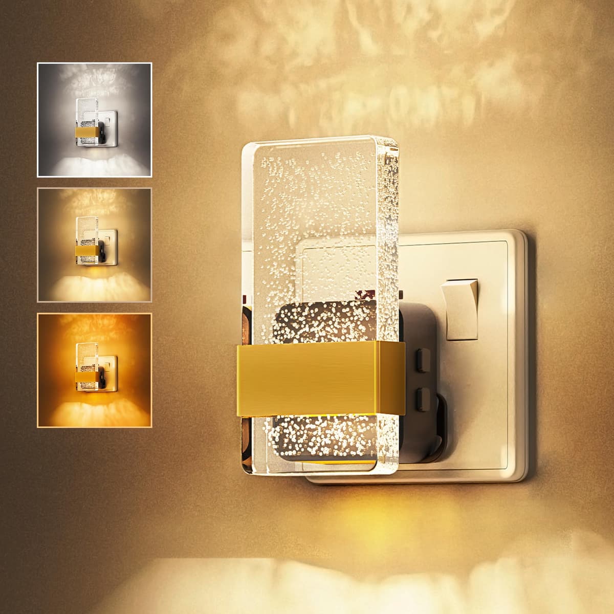 LOHAS-LED Night Light Plug in Wall, Night Light with Dusk-to-Dawn Sensor, 0-100LM Dimmable, Warm White 3000K, Modern Nightlight Plug in Wall for Hallway, Bathroom, Stairway — view 21