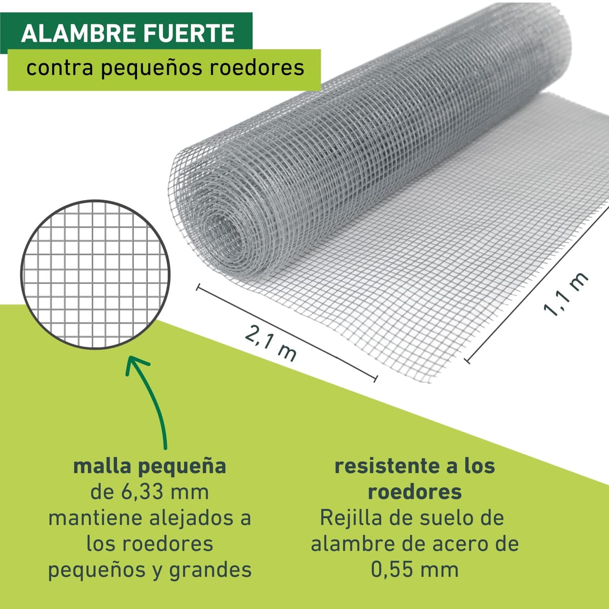 Windhager Rejillas para topillos en Camas elevadas, Barrera Molar, Rejilla de protección para Camas elevadas, 2.1 x 1.1 m, Color Plata, 79013 — view 3