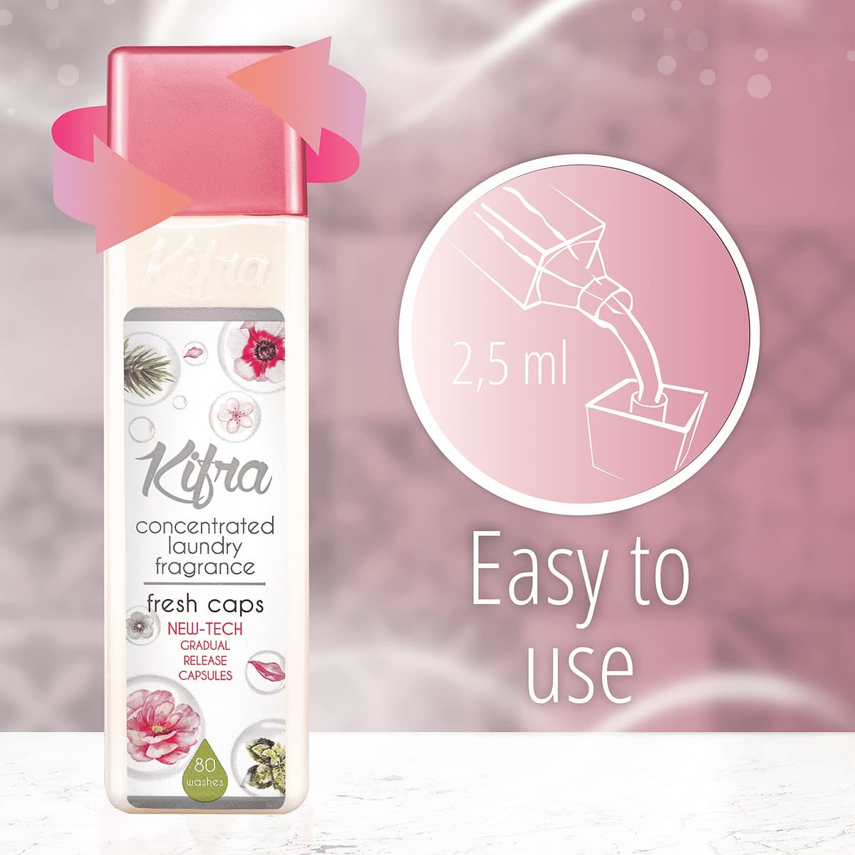 KIFRA FRESH CAPS Perfume de Lavandería Concentrado 200ml 80 Ciclos de Lavado — view 7