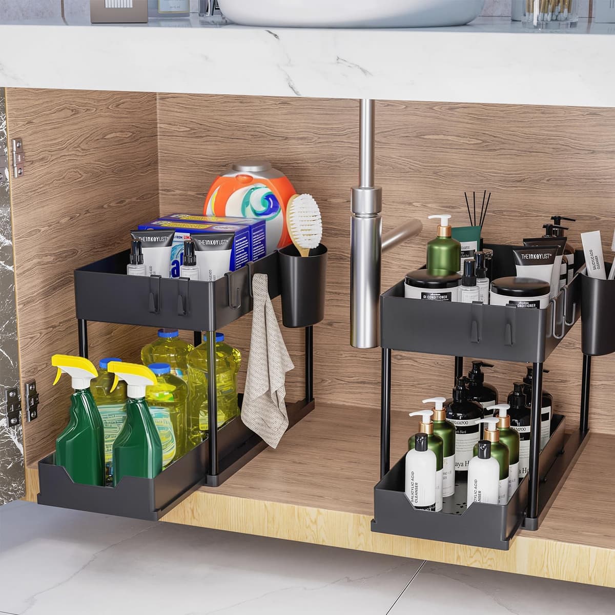 Puricon Estantería Bajo Fregadero, Estante Organizador Mueble Bajo Fregadero Cocina Lavabo -1 Unidad — view 2