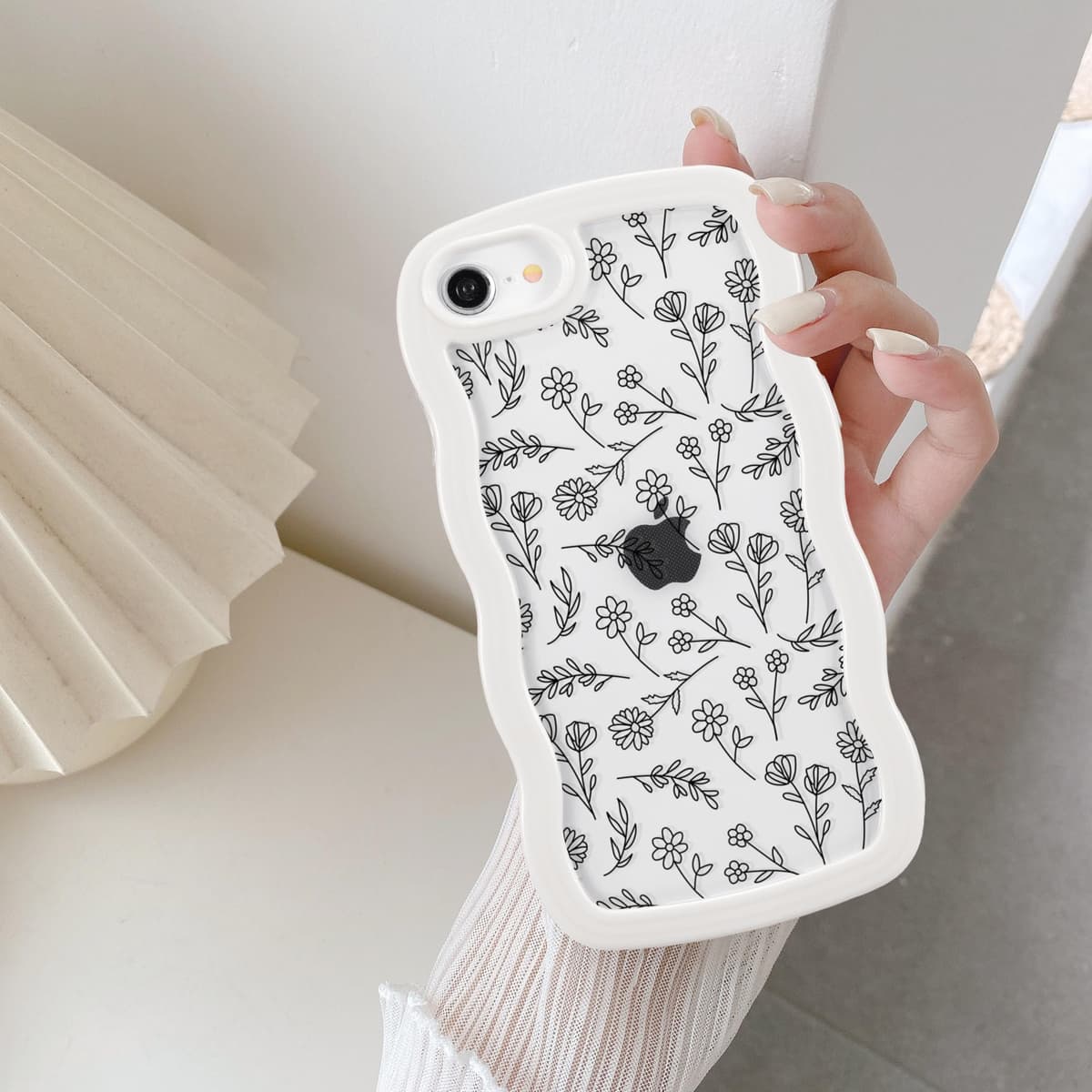 QLTYPRI Compatible with iPhone 11 Case, Cute Curly Wave Frame Clear Case for Girls Women, Transparent Soft Silicone TPU Bumper Shockproof Protective Phone Cover for iPhone 11 - Purple — view 128