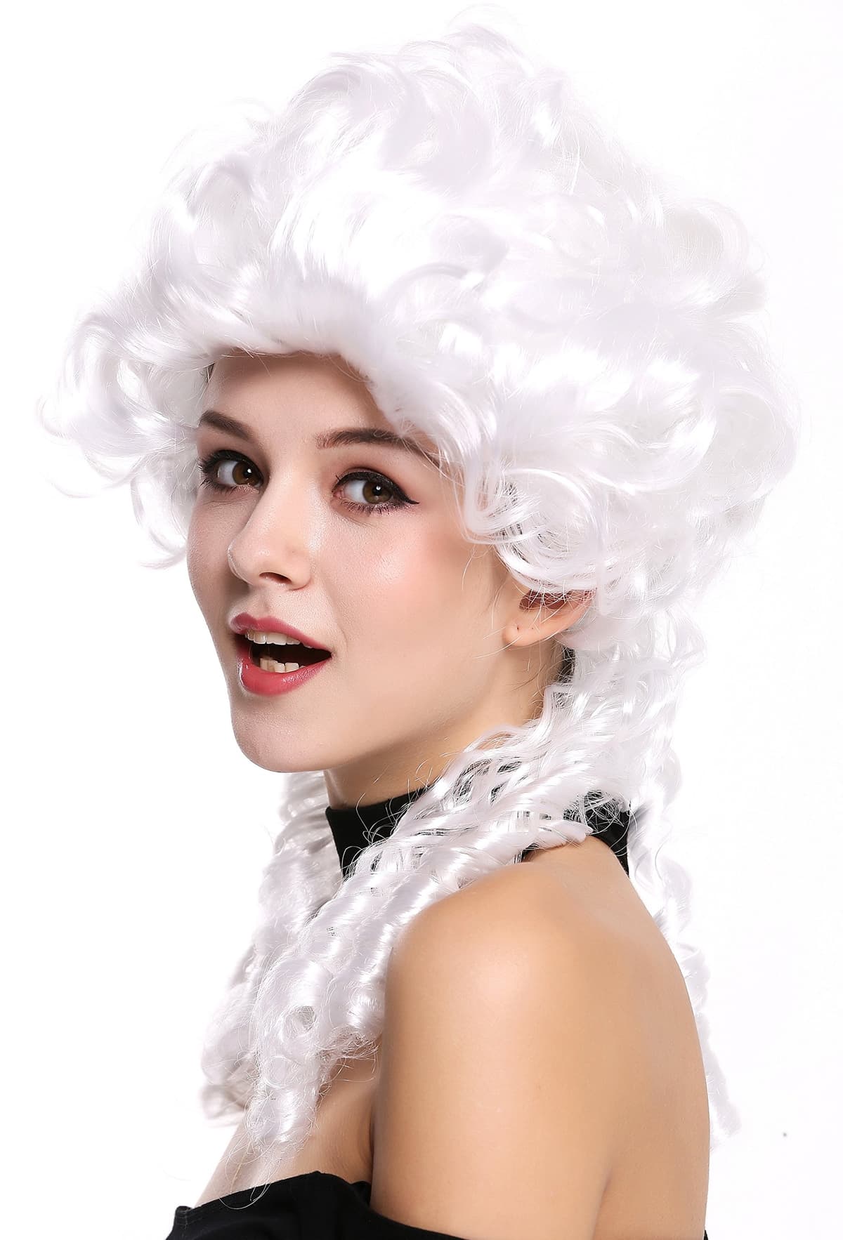 WIG ME UP- DH1009-ZA62 Peluca señoras Mujer Carnaval Barroco Renacimiento Romanticismo menina Princesa rizos Espiral bucles Blanca — view 2
