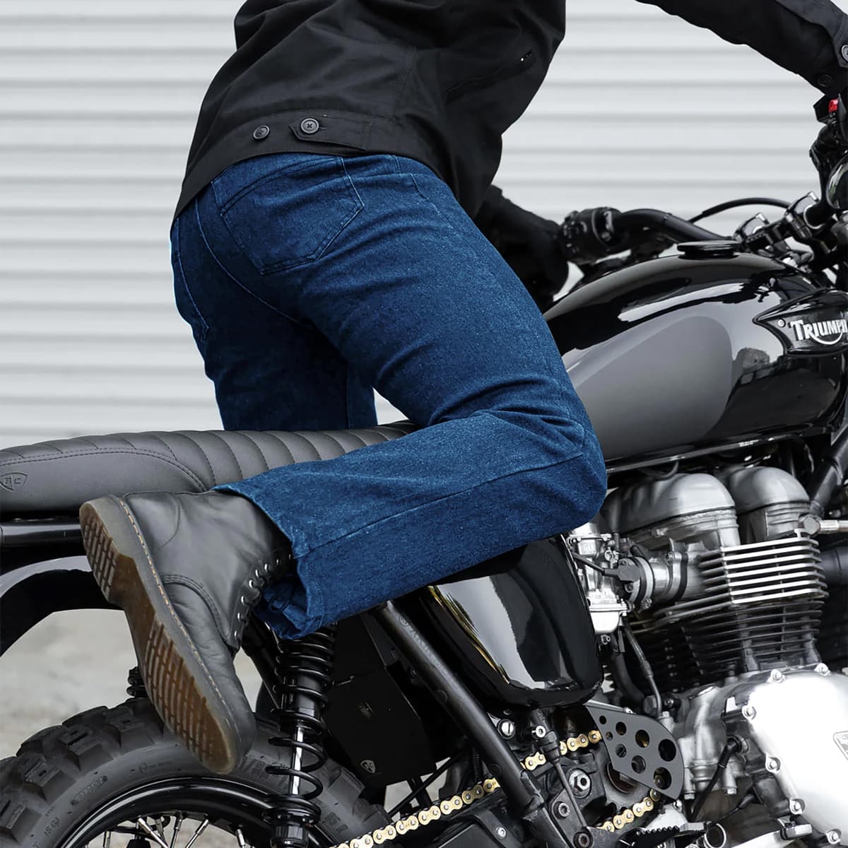 Bikers Gear Australia Pantalones vaqueros de corte clásico para motociclistas con armadura desmontable de fibra de aramida de Kevlar de DuPont — view 4