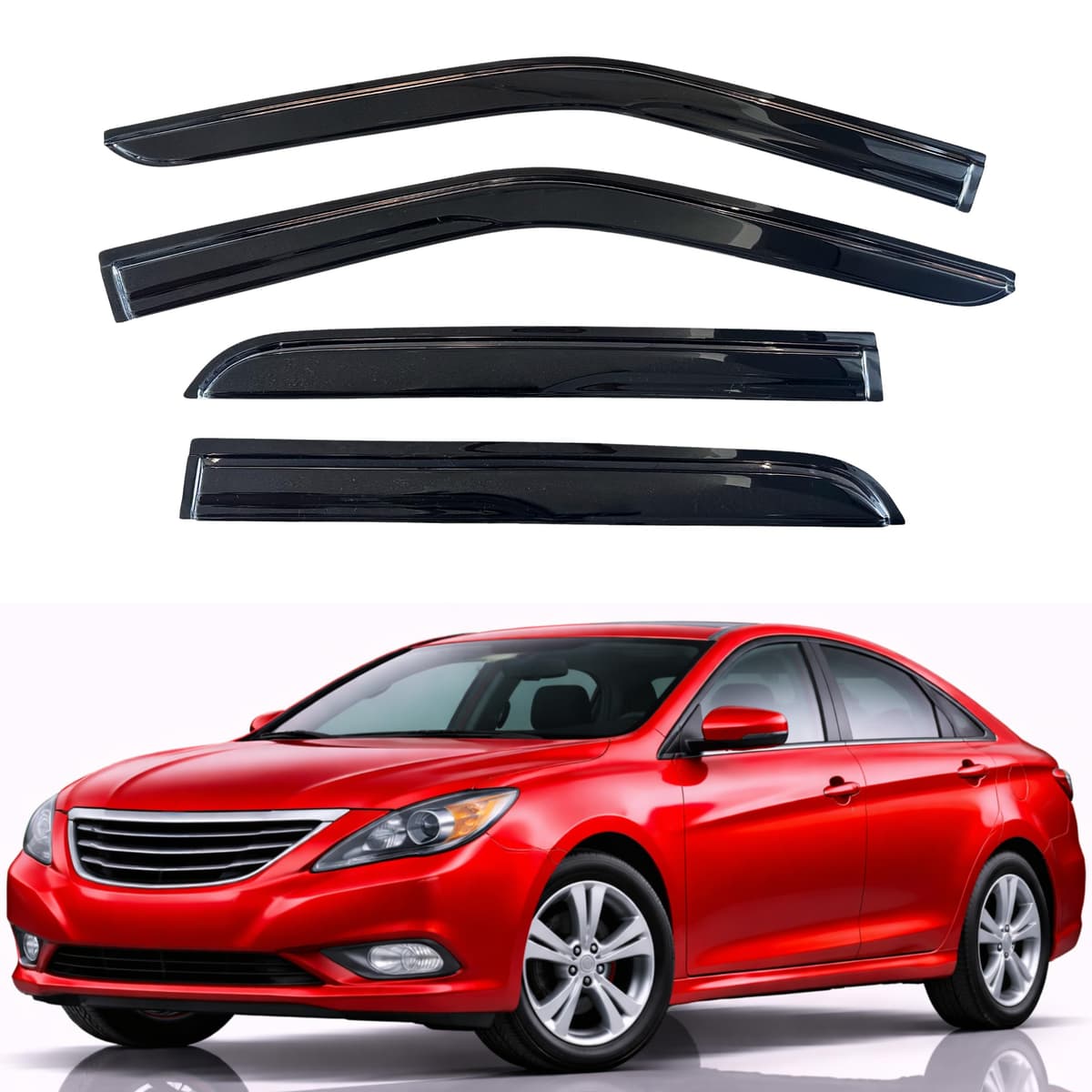 KPY Rain Guards Fit for 2006-2013 Lexus IS250 IS350, Out-Channel Window Visors Vent Wind Deflectors 4PC, Car Accessories for 06-13 Lexus is Series — view 339