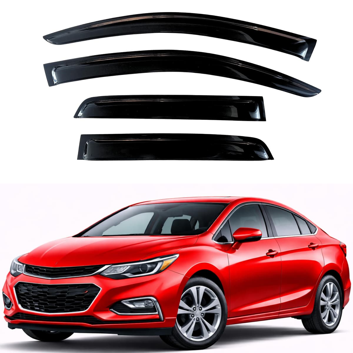 KPY Rain Guards Fit for 2006-2013 Lexus IS250 IS350, Out-Channel Window Visors Vent Wind Deflectors 4PC, Car Accessories for 06-13 Lexus is Series — view 171