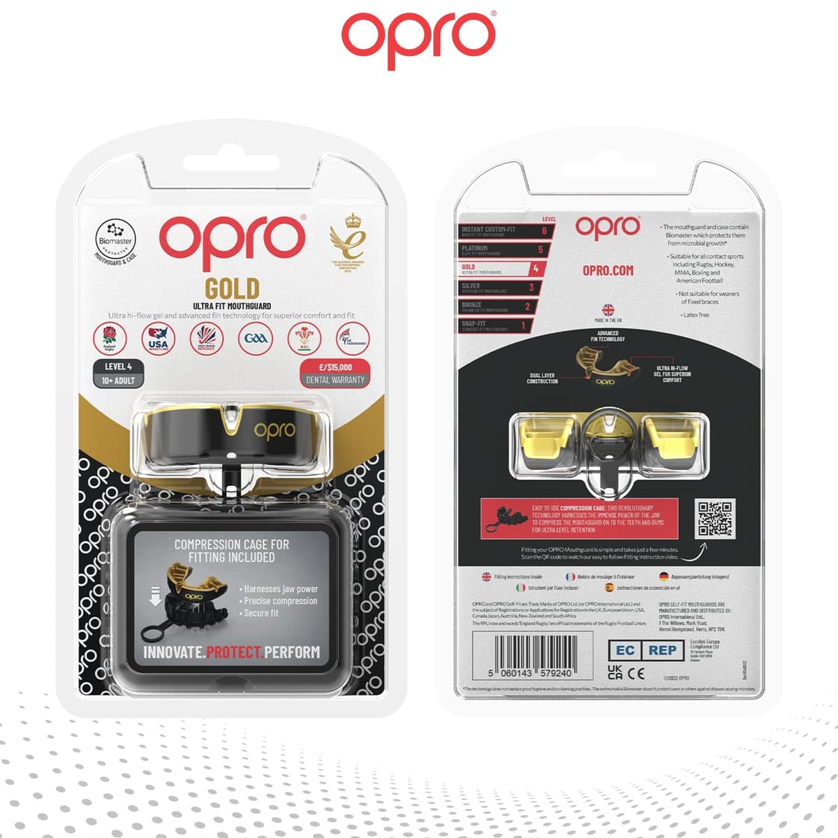 OPRO Protector Bucal Nivel Oro – Ajuste Premium para Adultos y Niños – Bucal para Boxeo, MMA, BJJ, Rugby y Hockey – Moldeo Fácil – con Garantía Dental Incluida — view 7