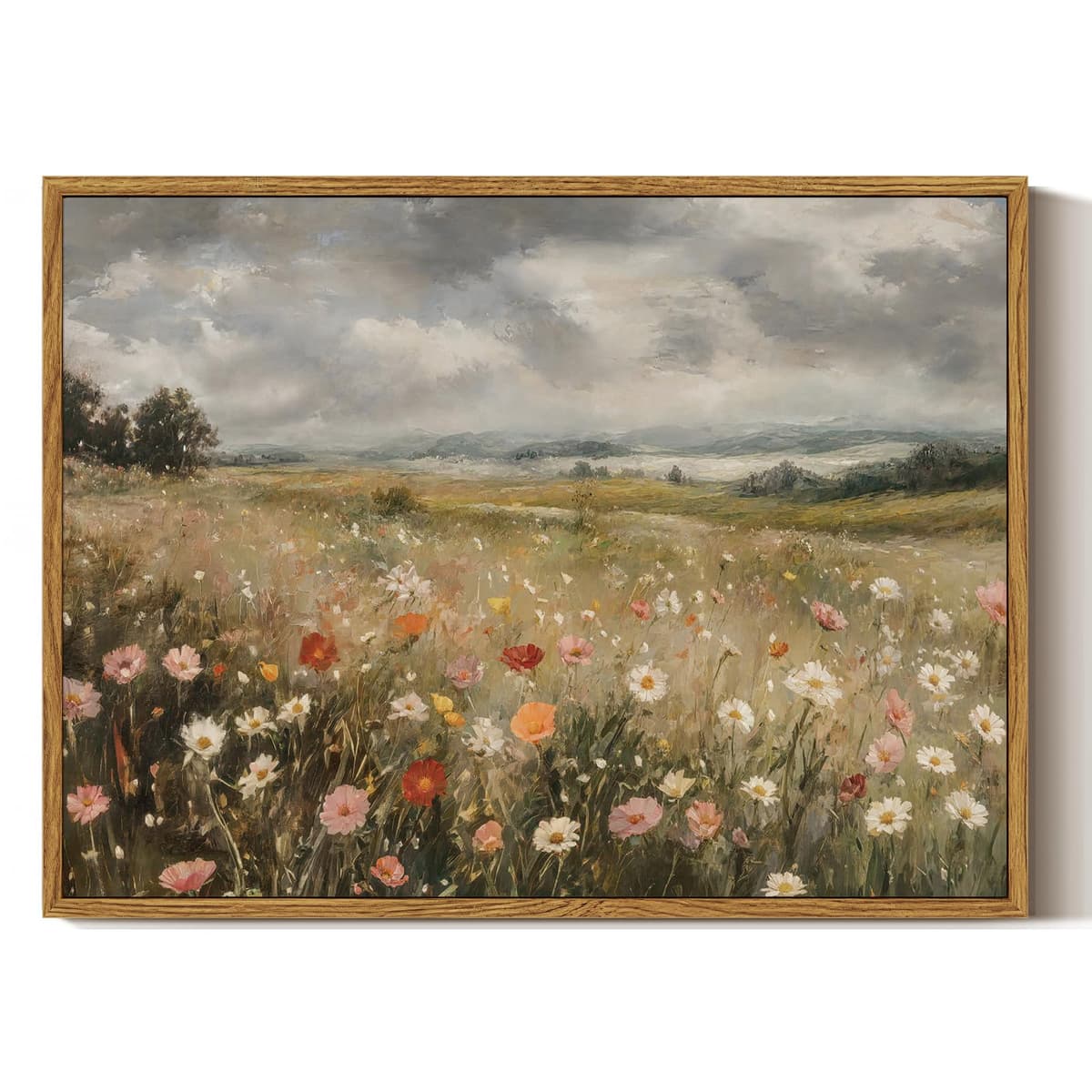 ARPEOTCY Framed Canvas Wall Art Prints, Living Room Hallway Shelf Decor, Grass Landscape Picture Paintings Wall Decor, Vintage Decor for Bedroom Bathroom Table, Aesthetic Room Decor, 20x25cm — view 21