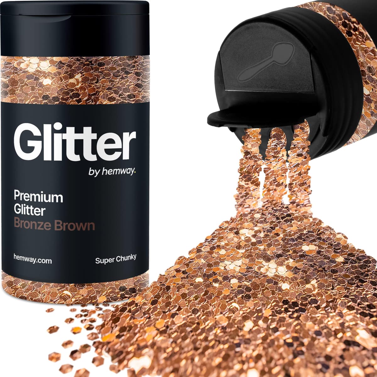 Light Rose Gold Glitter Shaker, 130g Ultrafine Glitter, Crafts 1/128" Metallic Flake Light Rose Gold Sequins, Resin & Epoxy Crafts, Decorating, Halloween, Christmas Nail, Face, Hemway — view 271