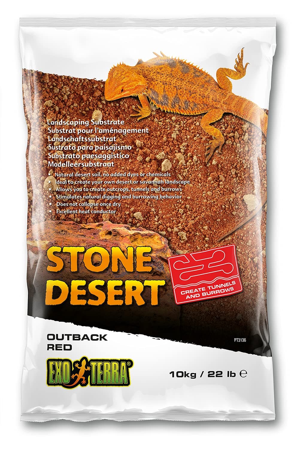 Exo Terra Stone Desert Substrate - Outback Red Stone - 10 kg (22 lbs) — view 2