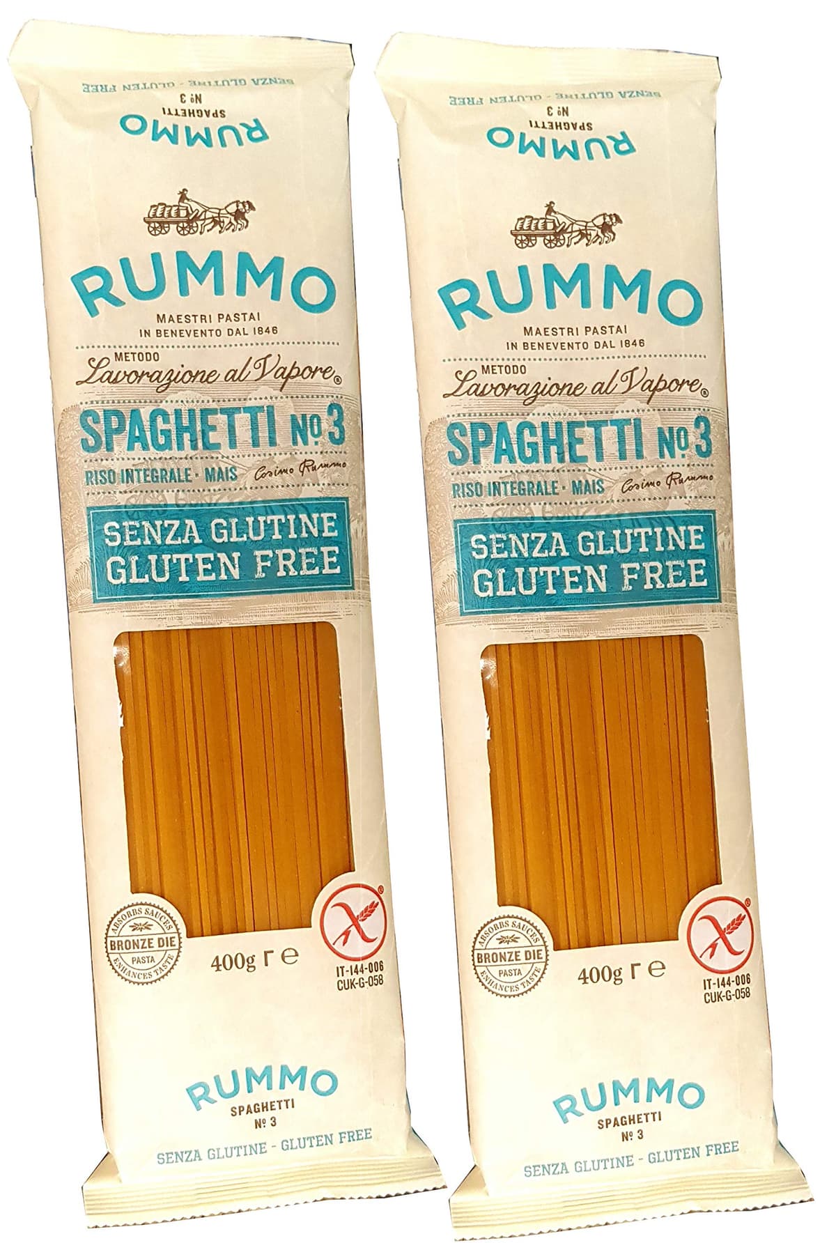 Pasta de Spaghetti sin gluten Rummo - 2 paquetes x 400 gr