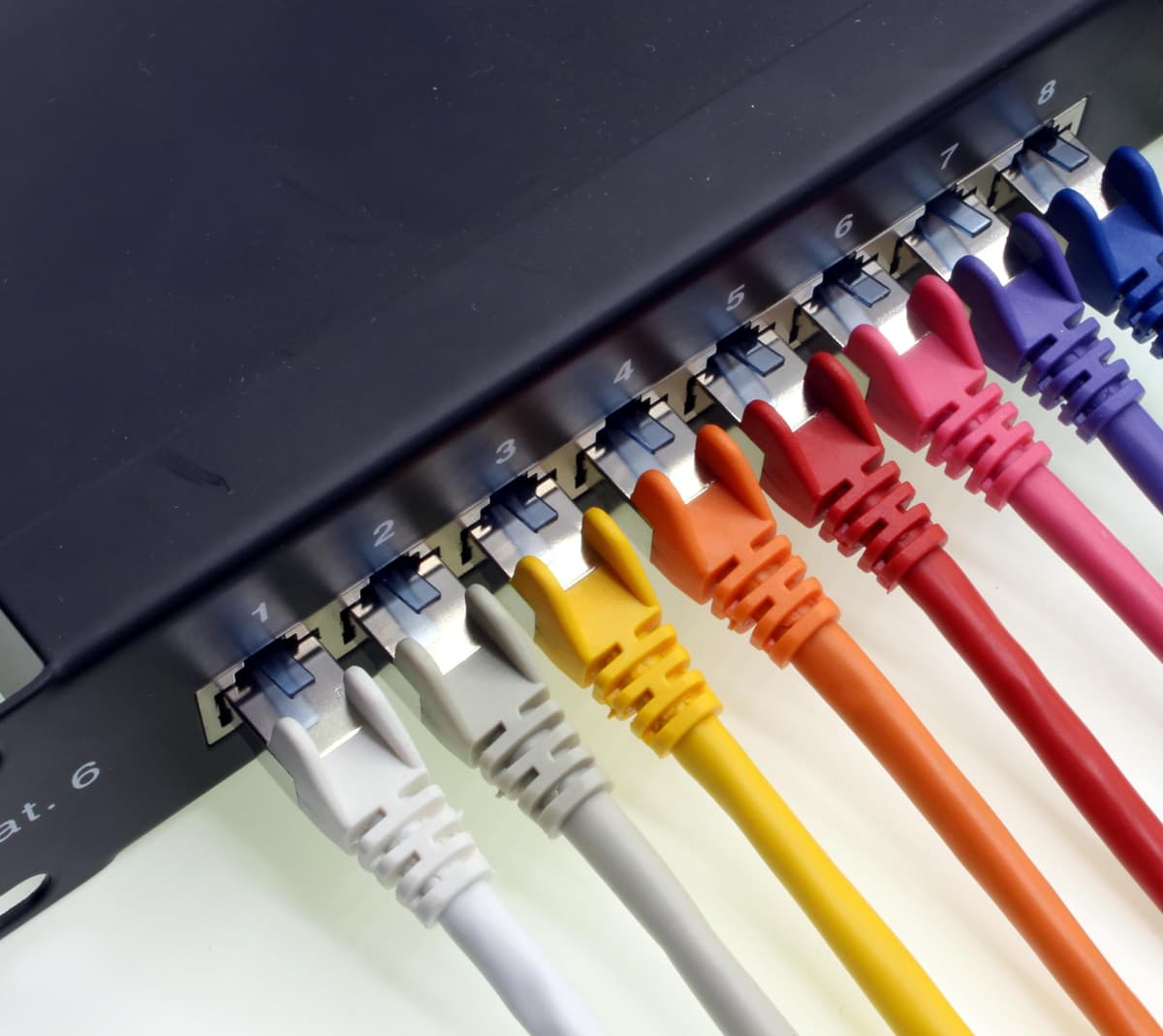 0,5m Cable de Red, Cable Ethernet y LAN SFTP PIMF Cat6a - transmite hasta 10 Gigabit por Segundo y es Adecuado para switches, routers, módems con Entrada RJ45, blanco - 10 piezas — view 8