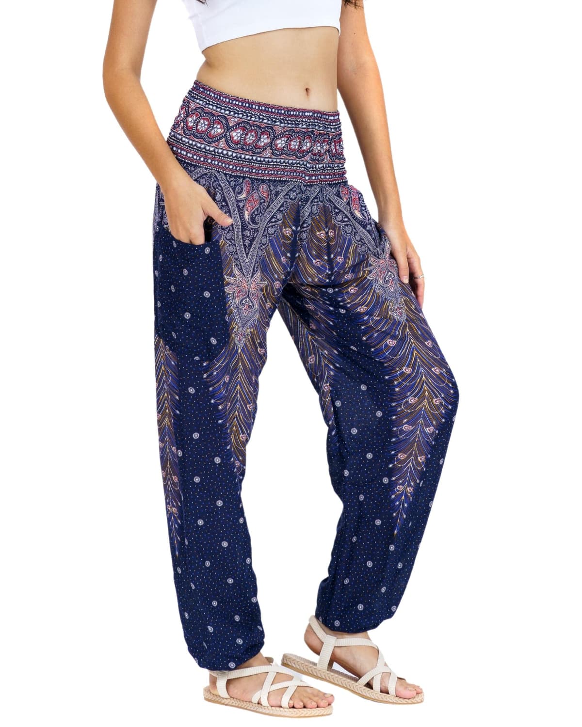 Lofbaz Harem Pants for Women Yoga Boho Hippie Clothing Womens Palazzo Bohemian Pajama Trousers Beach Indian Gypsy Genie Clothes — view 84