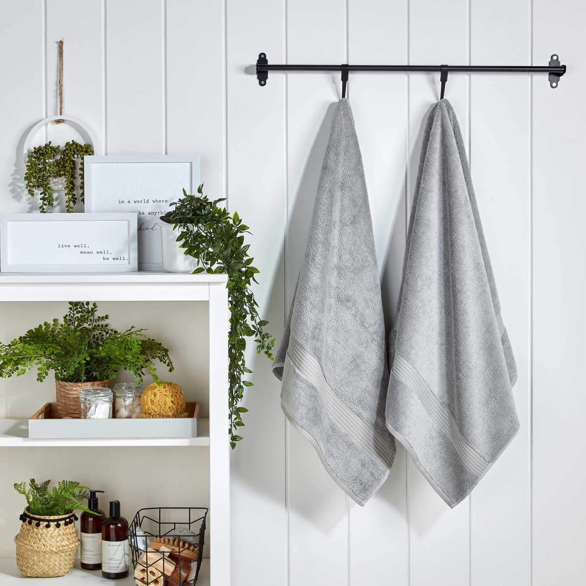 Christy Supreme Hygro 6 Piece Towel Set | Silver Grey | 100% Luxury Supima Cotton | Ultra Soft | Super Absorbent | 650GSM | 2 Bath Towels 2 Hand Towels 2 Face Cloths — view 6