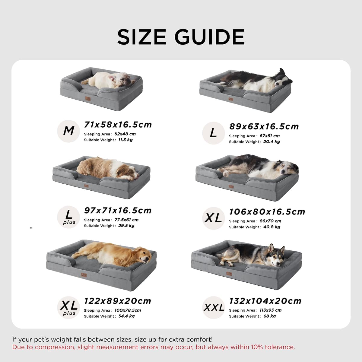 Bedsure Sofá Perro Ortopédica Extra Grande - Cama Perro Viscoelastica y Lavable, Colchon Perro con Funda Desenfundable y Forro Impermeable, Gris, XL — view 4
