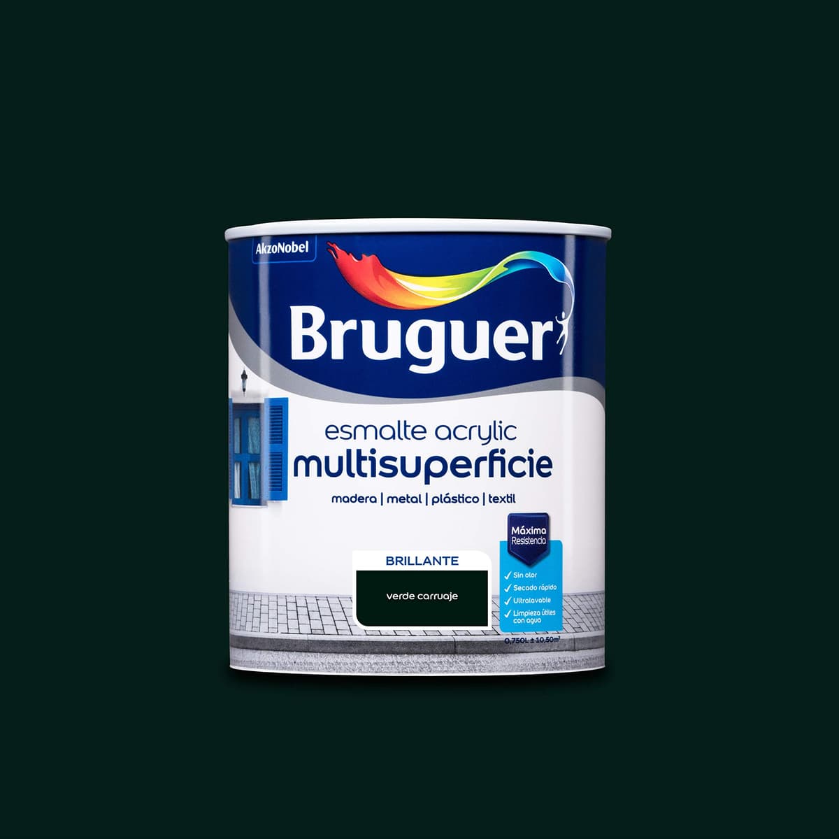 Bruguer Acrylic Multisuperficie Esmalte al agua Satinado - Pintura 750 mL, Blanco Permanente — view 52