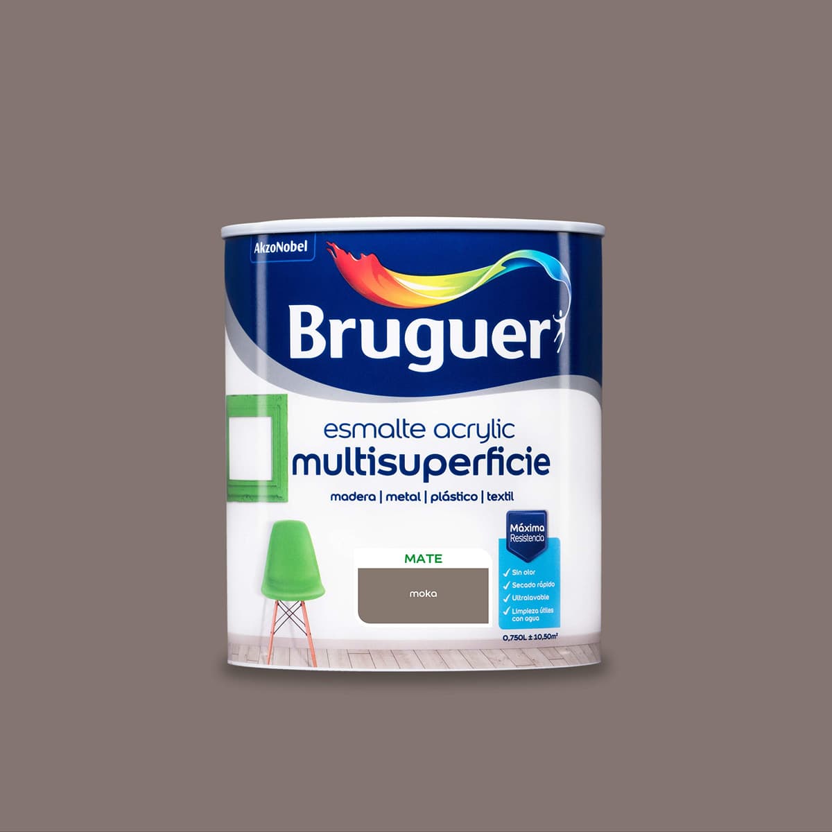 Bruguer Acrylic Multisuperficie Esmalte al agua Satinado - Pintura 750 mL, Blanco Permanente — view 17